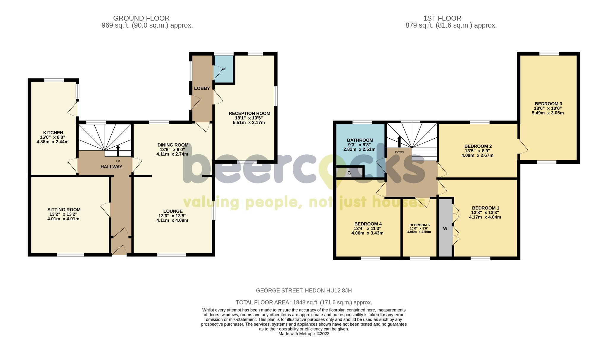 5 bed detached house for sale in George Street, Hull - Property Floorplan