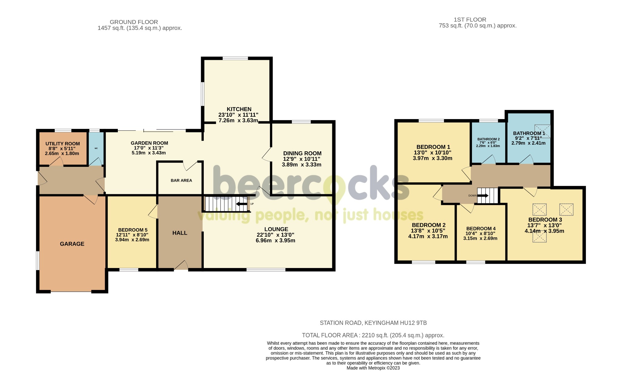 5 bed detached house for sale in Station Road, Hull - Property Floorplan
