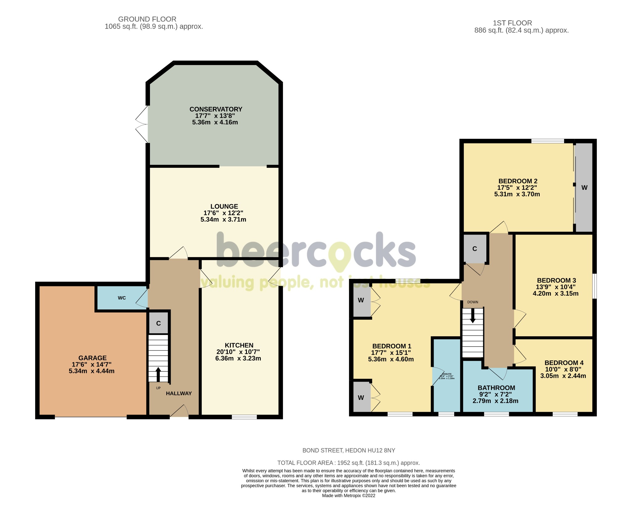 4 bed detached house for sale in Bond Street, Hull - Property Floorplan