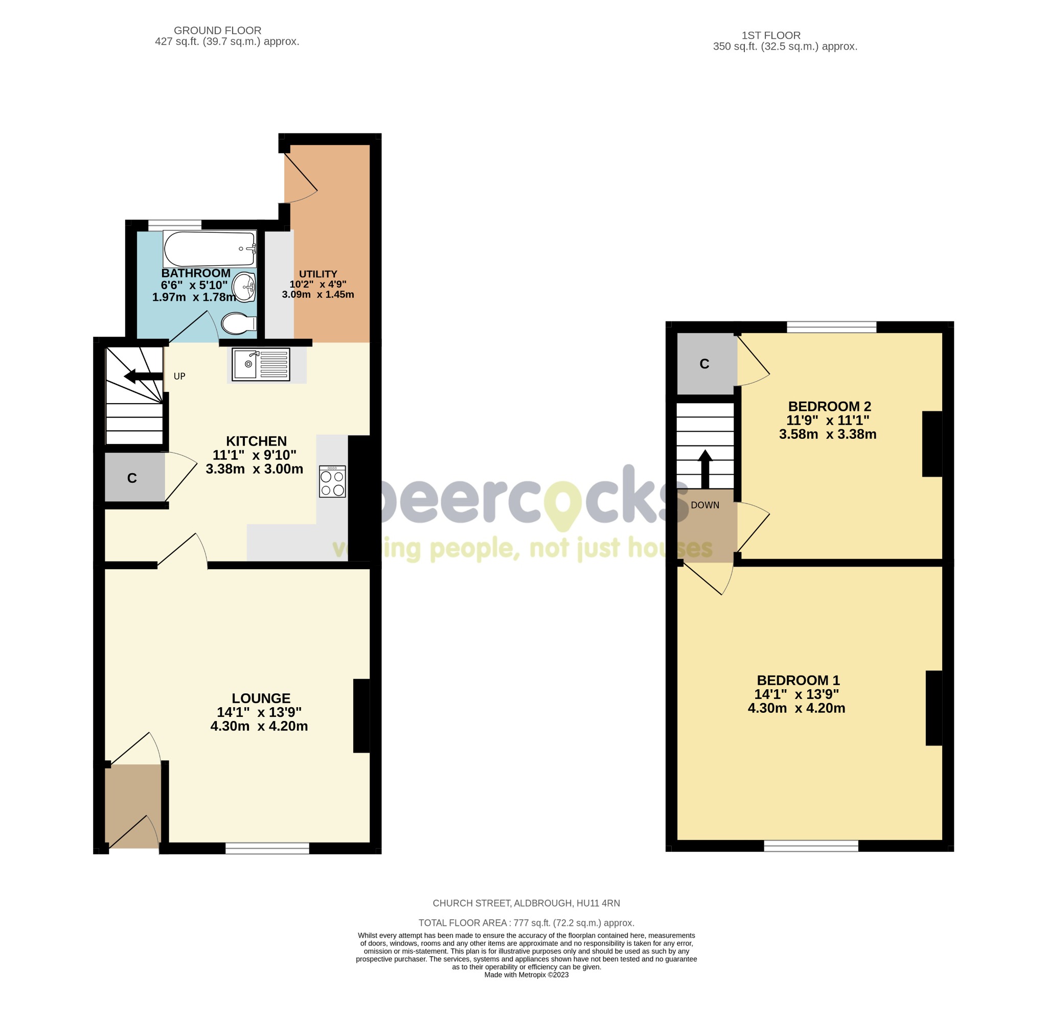 2 bed terraced house for sale in Church Street, Hull - Property Floorplan