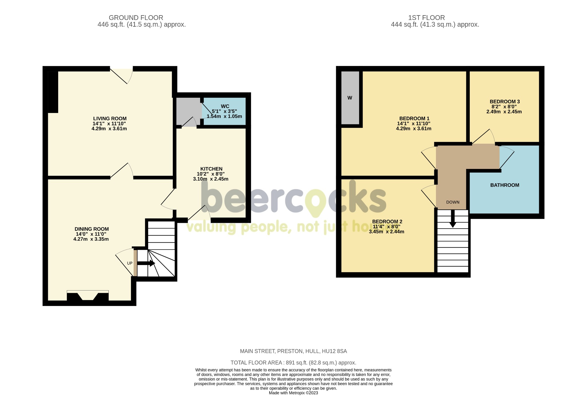 3 bed end of terrace house for sale in Main Street, Hull - Property Floorplan
