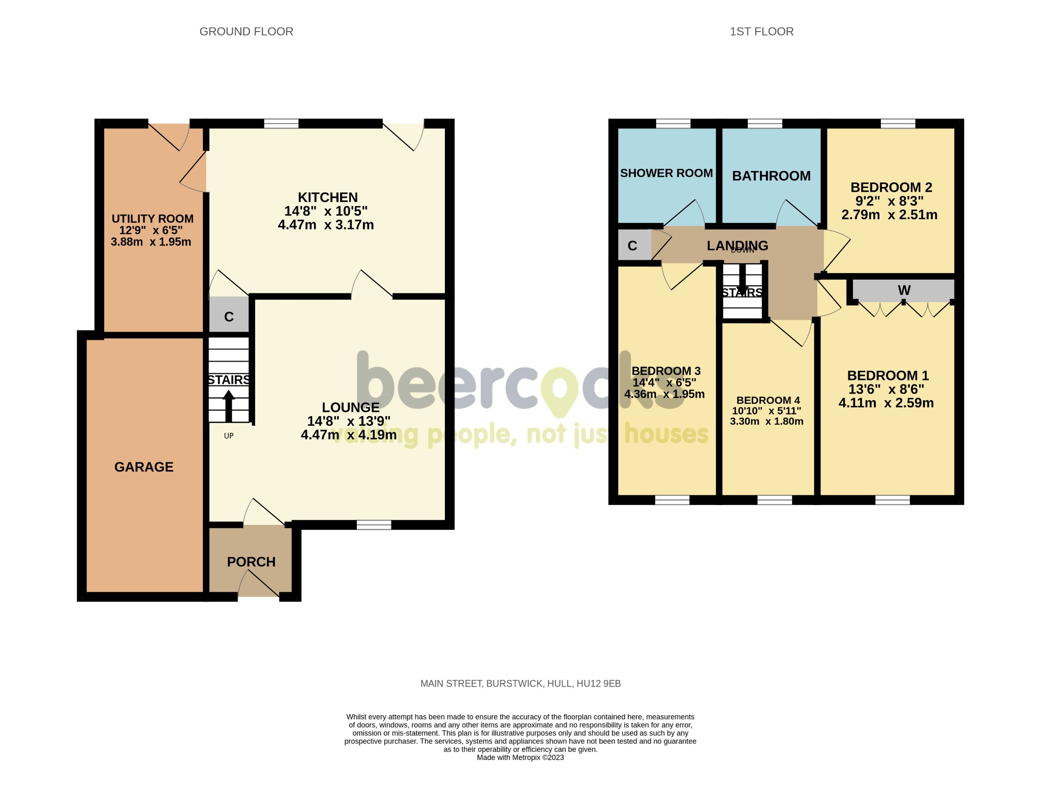 4 bed semi-detached house for sale in Main Street, Hull - Property Floorplan