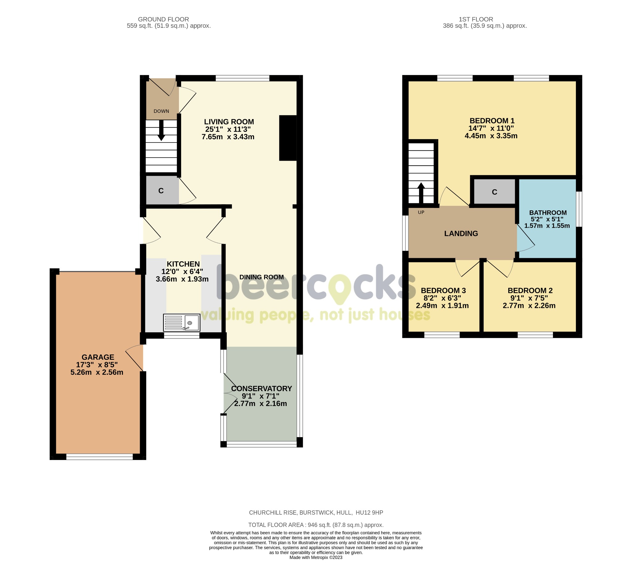 3 bed detached house for sale in Churchill Rise, Hull - Property Floorplan