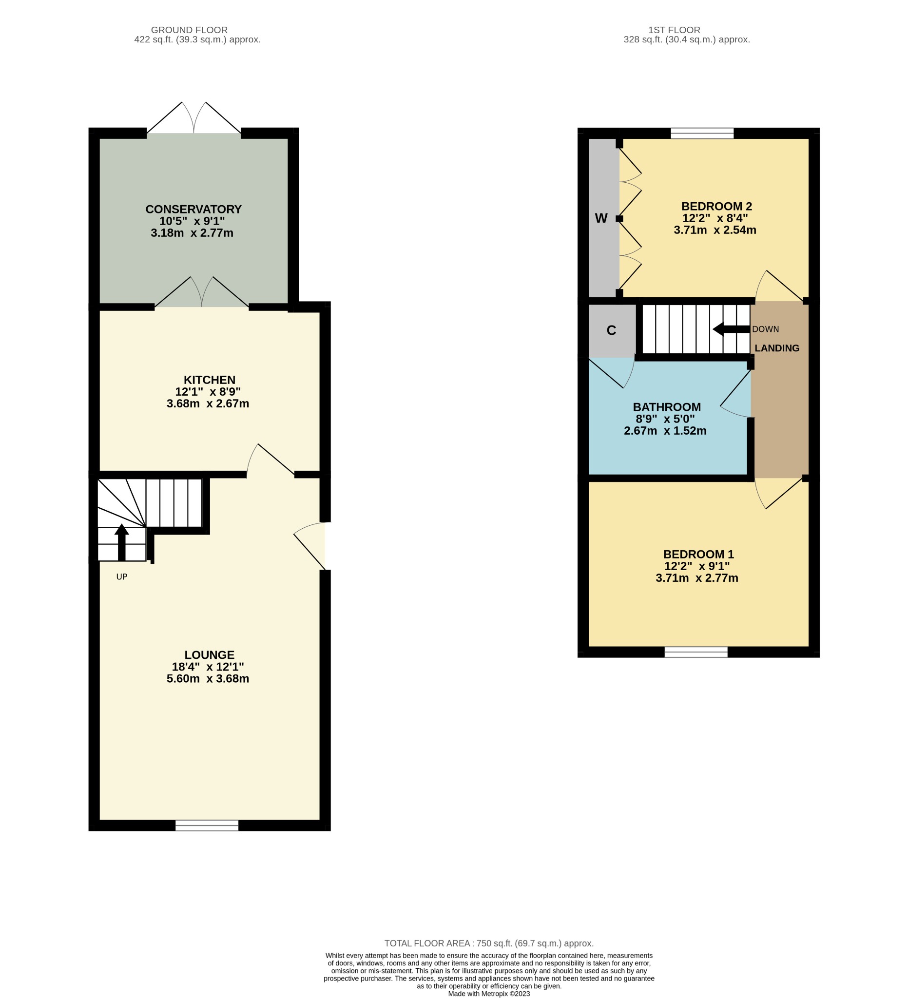 2 bed semi-detached house for sale in Brevere Road, Hull - Property Floorplan