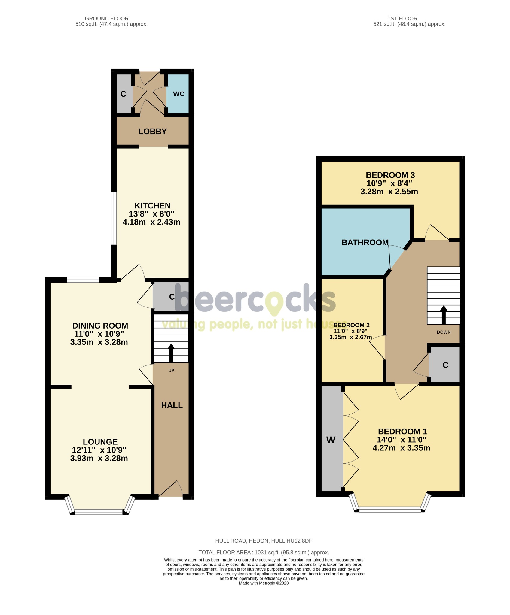 3 bed terraced house for sale in Hull Road, Hull - Property Floorplan