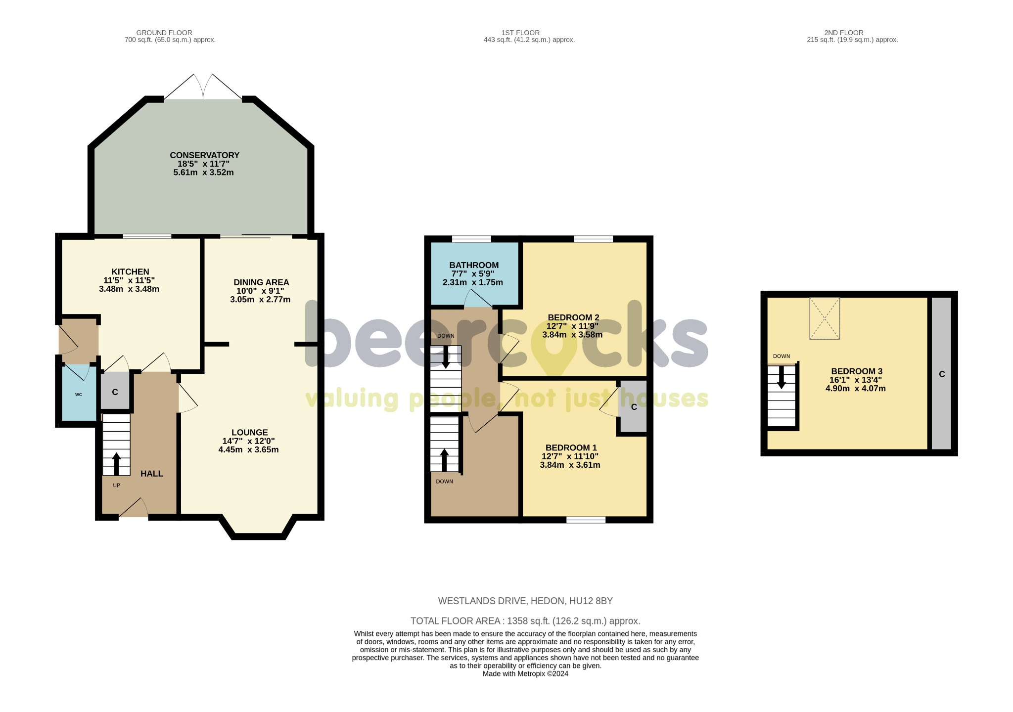 3 bed semi-detached house for sale in Westlands Drive, Hull - Property Floorplan