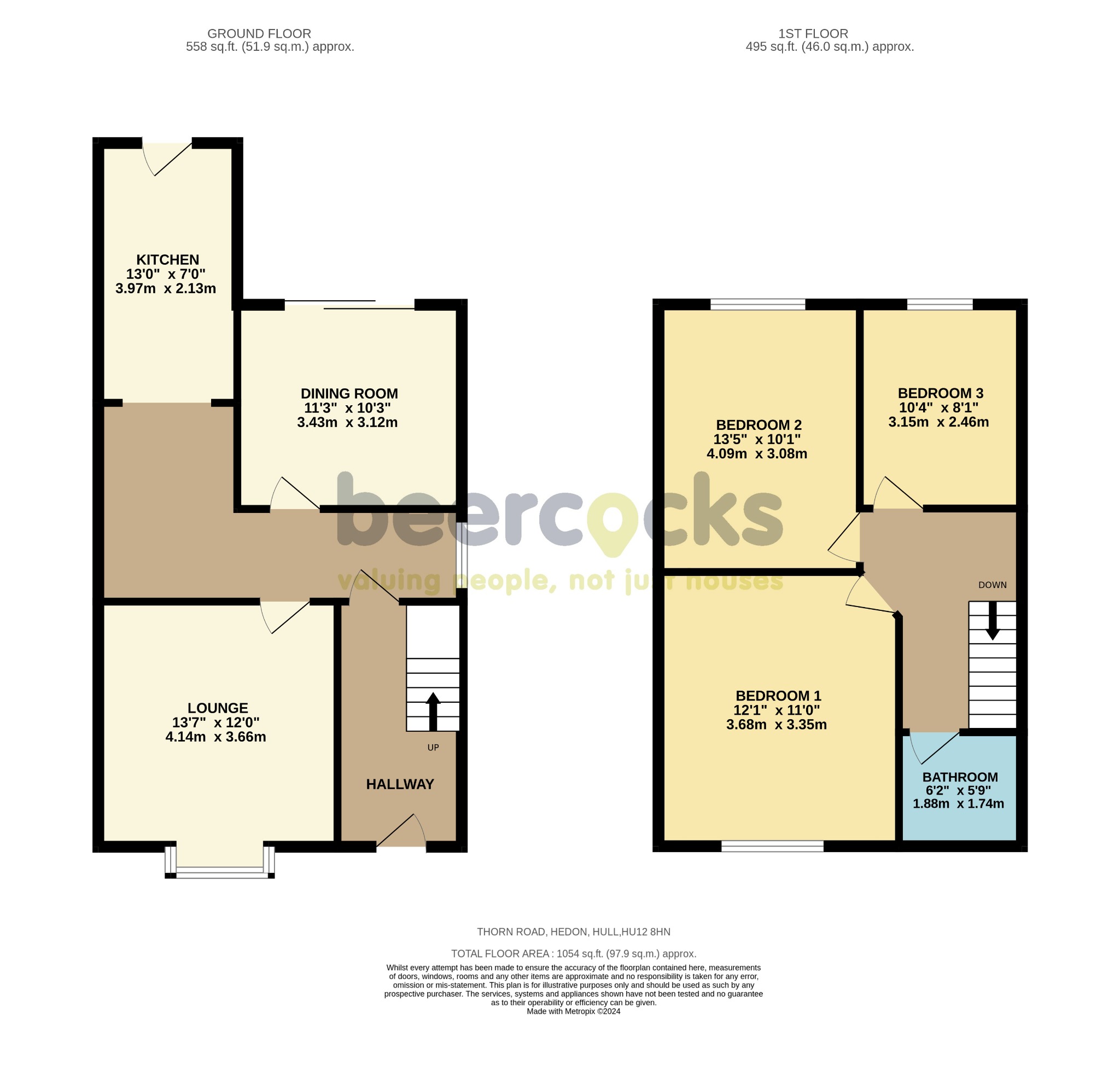 3 bed semi-detached house for sale in Thorn Road, Hull - Property Floorplan