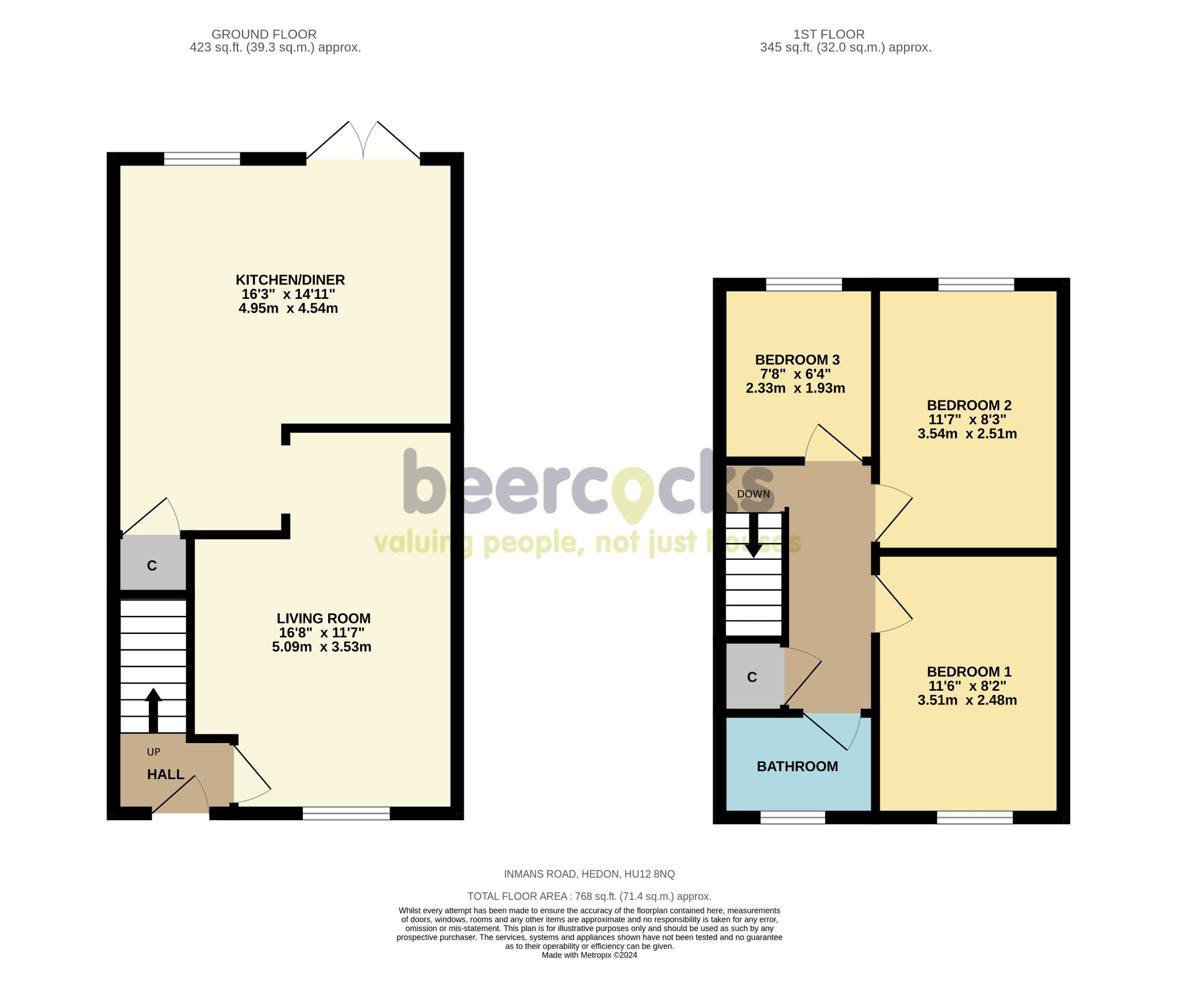 3 bed detached house for sale in Inmans Road, Hull - Property Floorplan