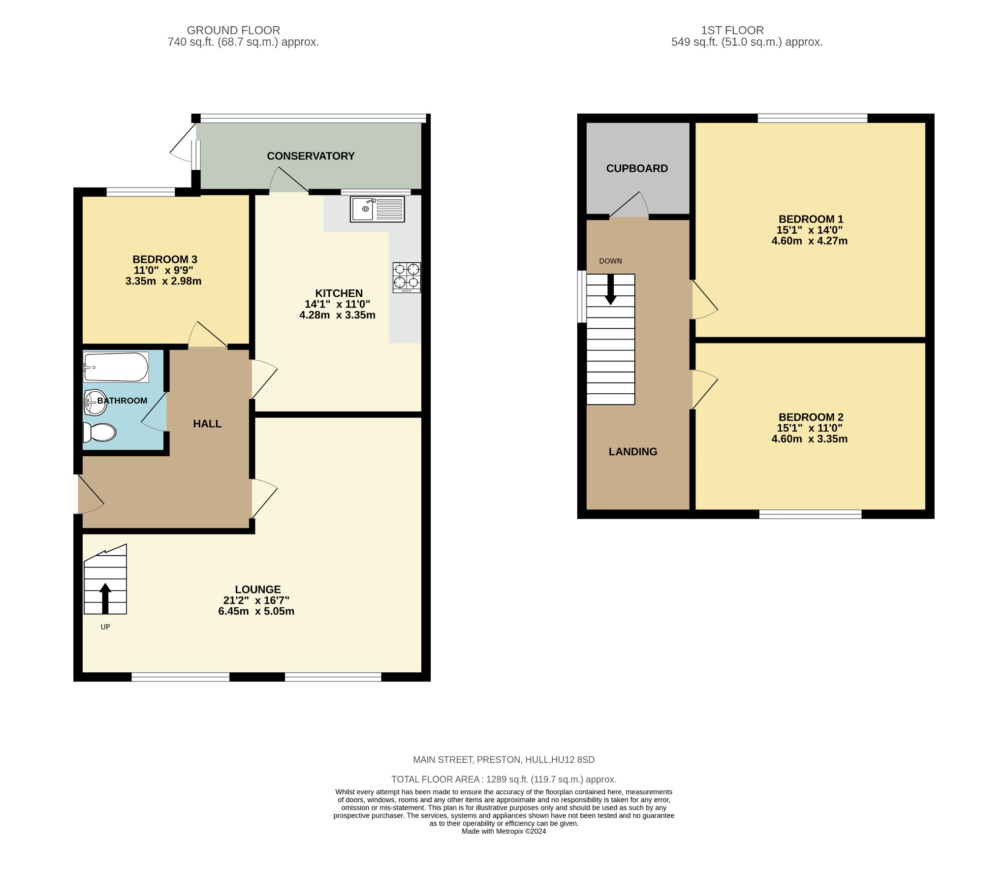 3 bed semi-detached house for sale in Main Street, Hull - Property Floorplan