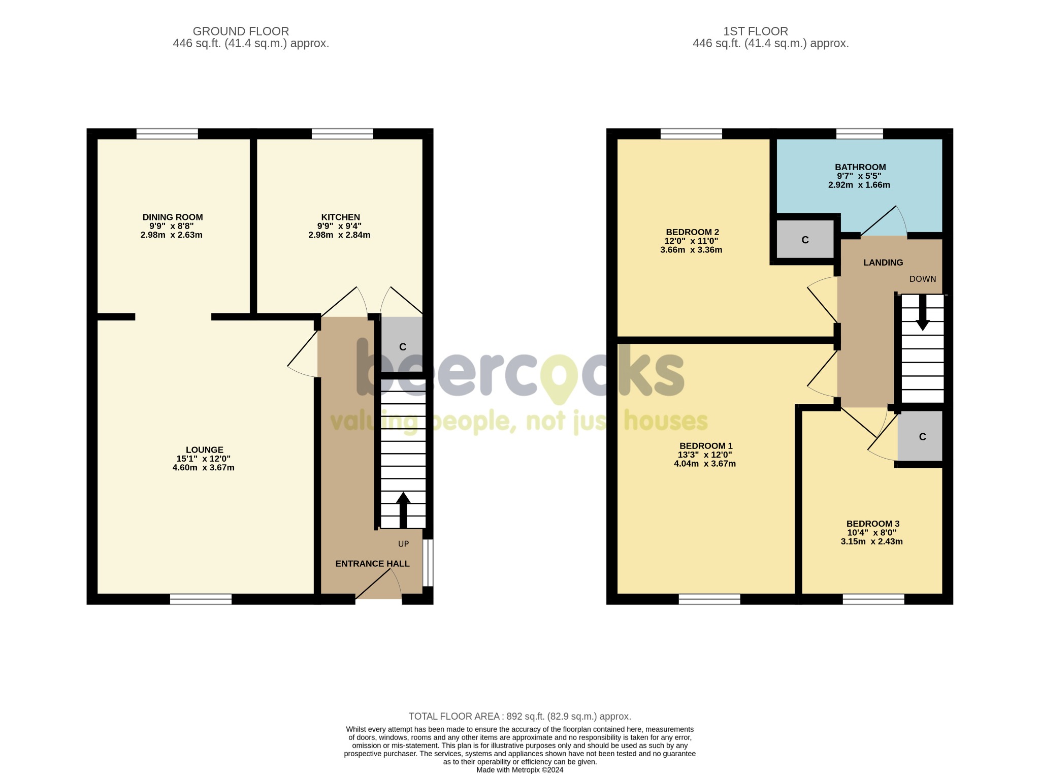3 bed semi-detached house for sale in Roslyn Crescent, Hull - Property Floorplan