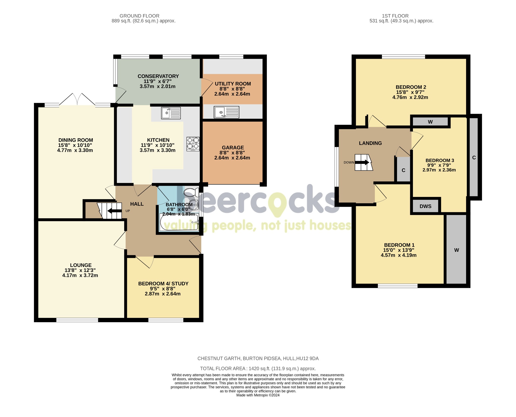 4 bed detached house for sale in Chestnut Garth, Hull - Property Floorplan