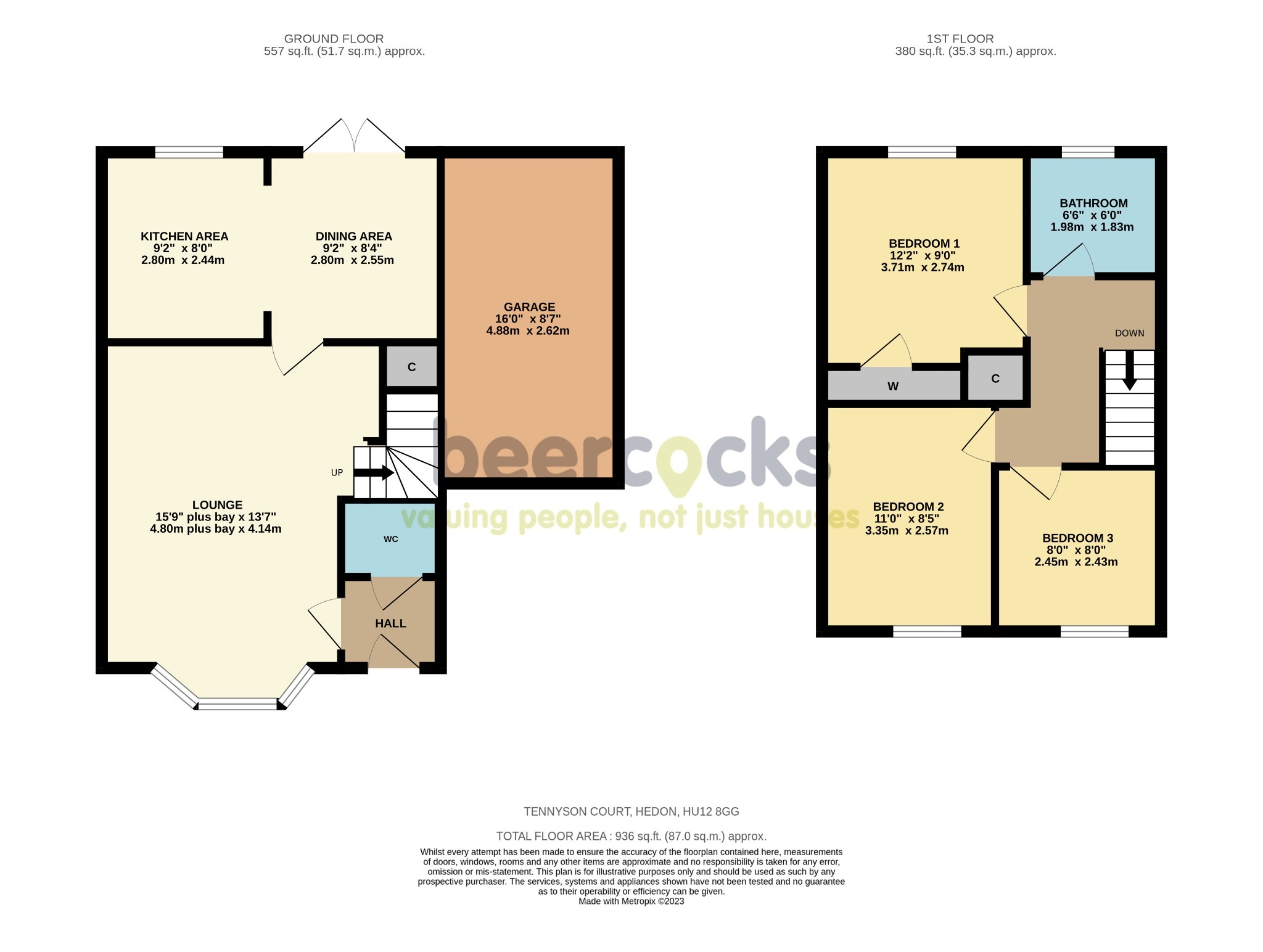 3 bed semi-detached house for sale in Tennyson Court, Hull - Property Floorplan