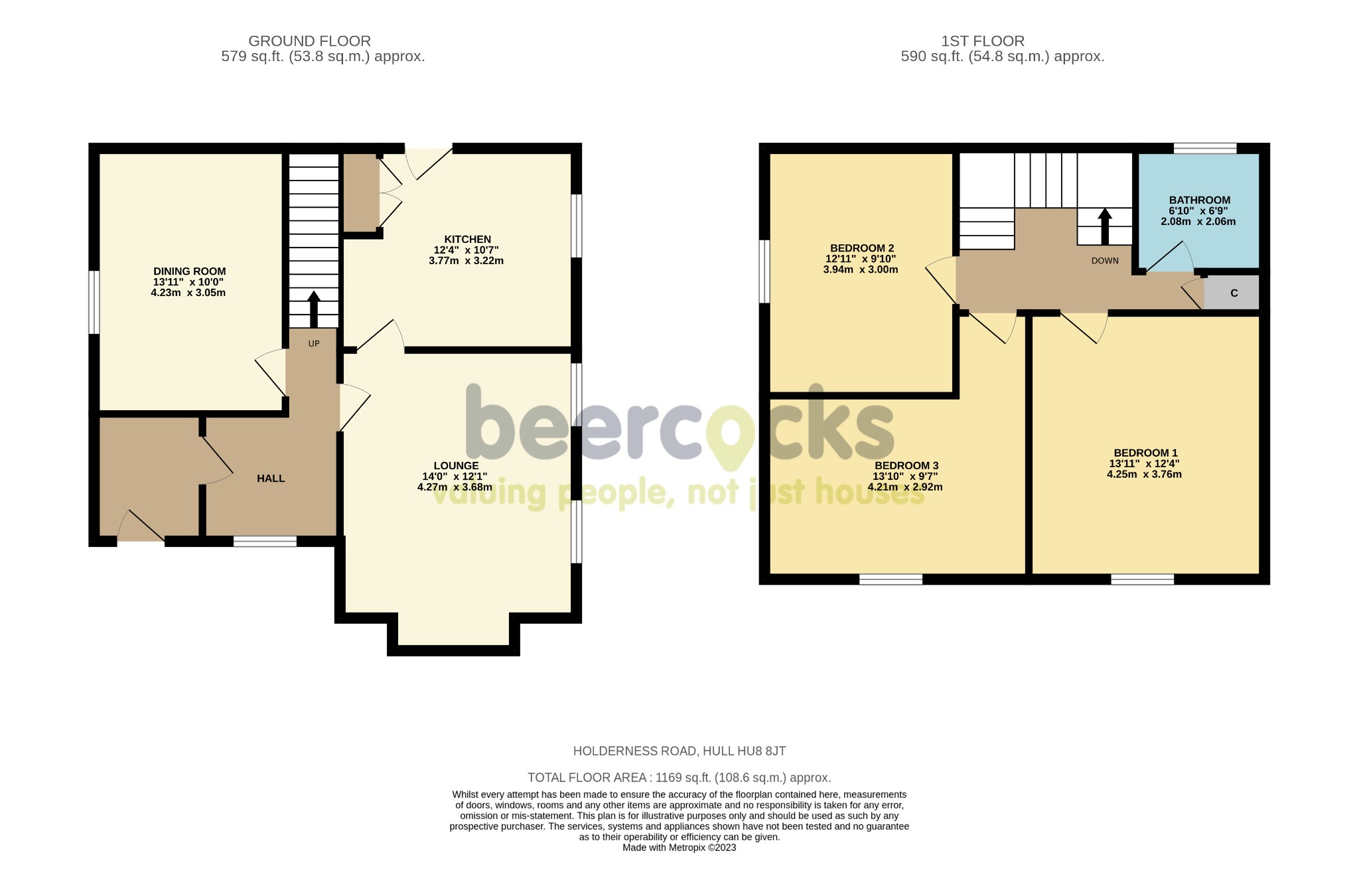 3 bed detached house for sale in Holderness Road, Hull - Property Floorplan