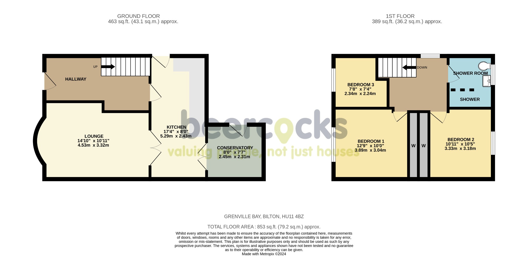 3 bed semi-detached house for sale in Grenville Bay, Hull - Property Floorplan