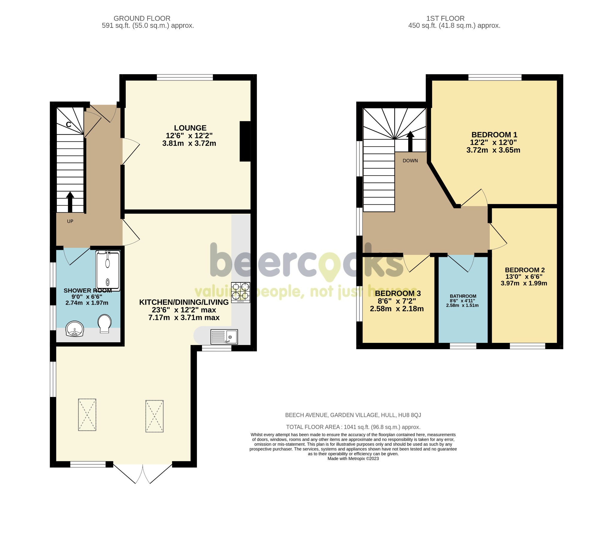 3 bed semi-detached house for sale in Beech Avenue, Hull - Property Floorplan