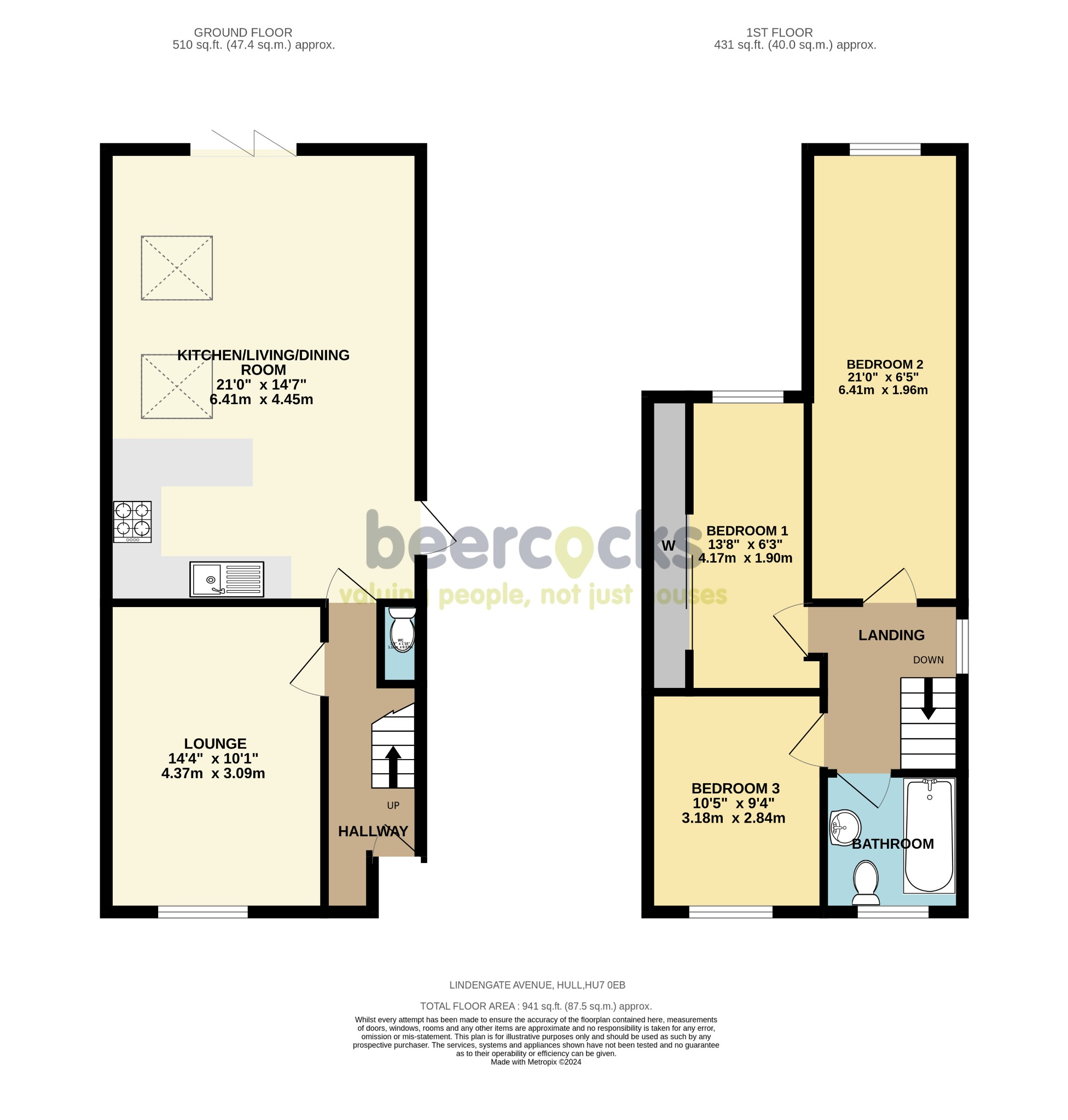 3 bed semi-detached house for sale in Lindengate Avenue, Hull - Property Floorplan