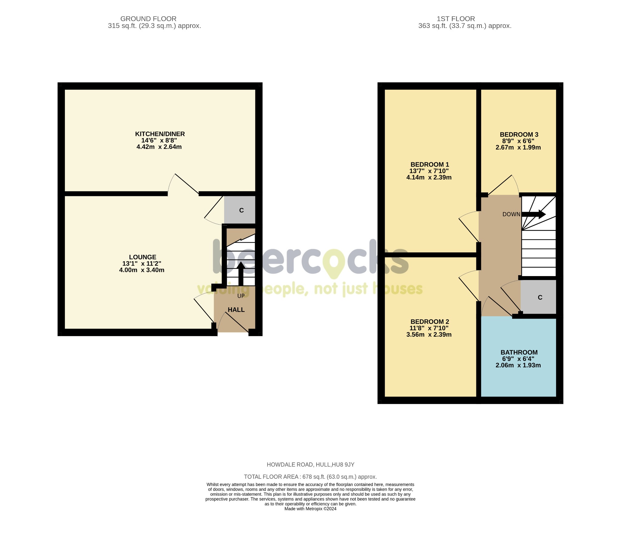 3 bed semi-detached house for sale in Howdale Road, Hull - Property Floorplan