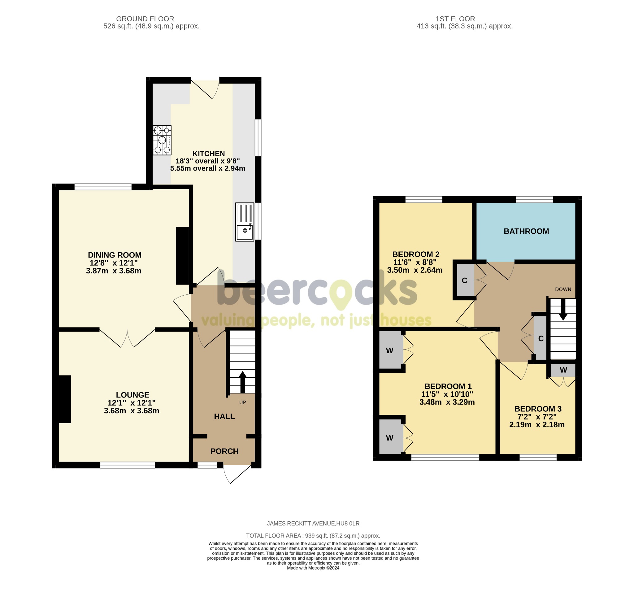 3 bed semi-detached house for sale in James Reckitt Avenue, Hull - Property Floorplan