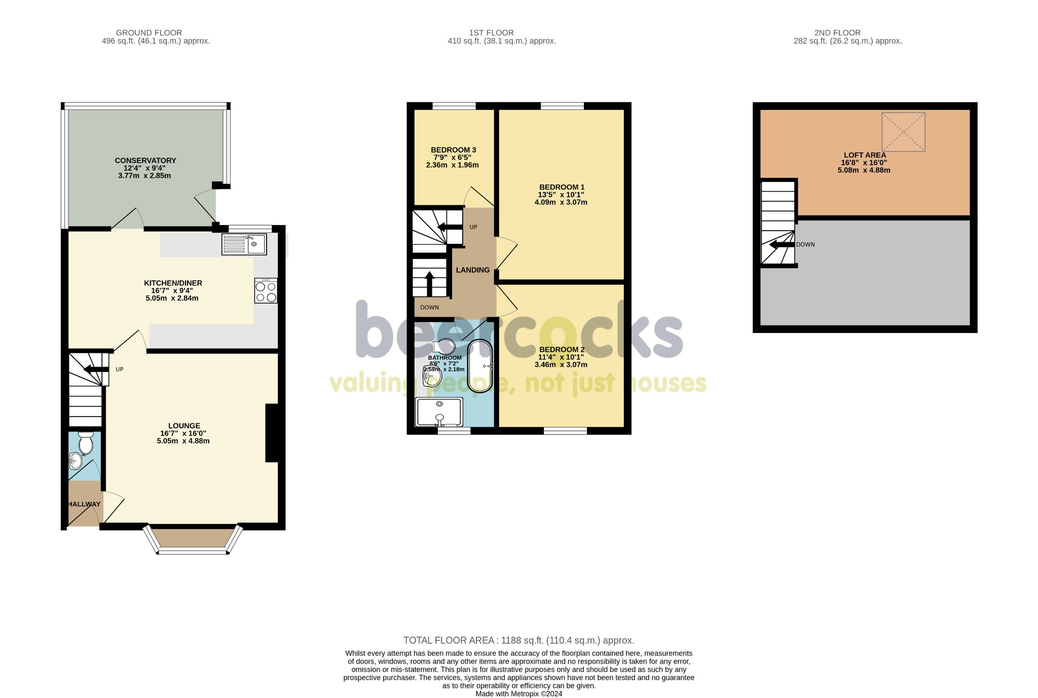 3 bed end of terrace house for sale in Barleigh Croft, Hull - Property Floorplan