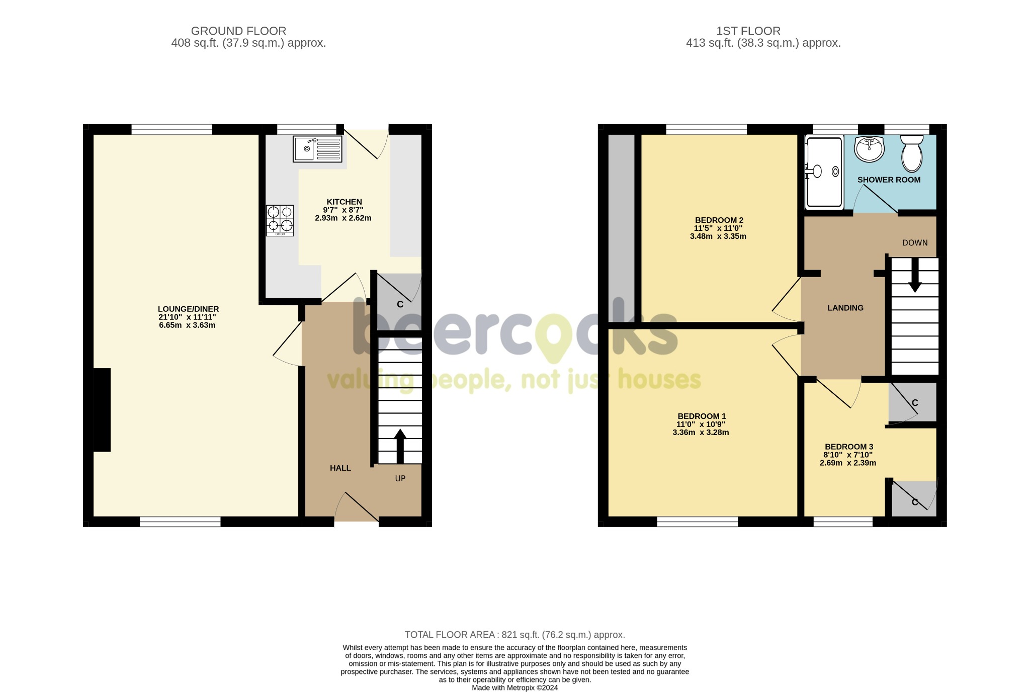 3 bed terraced house for sale in Beech Avenue, Hull - Property Floorplan