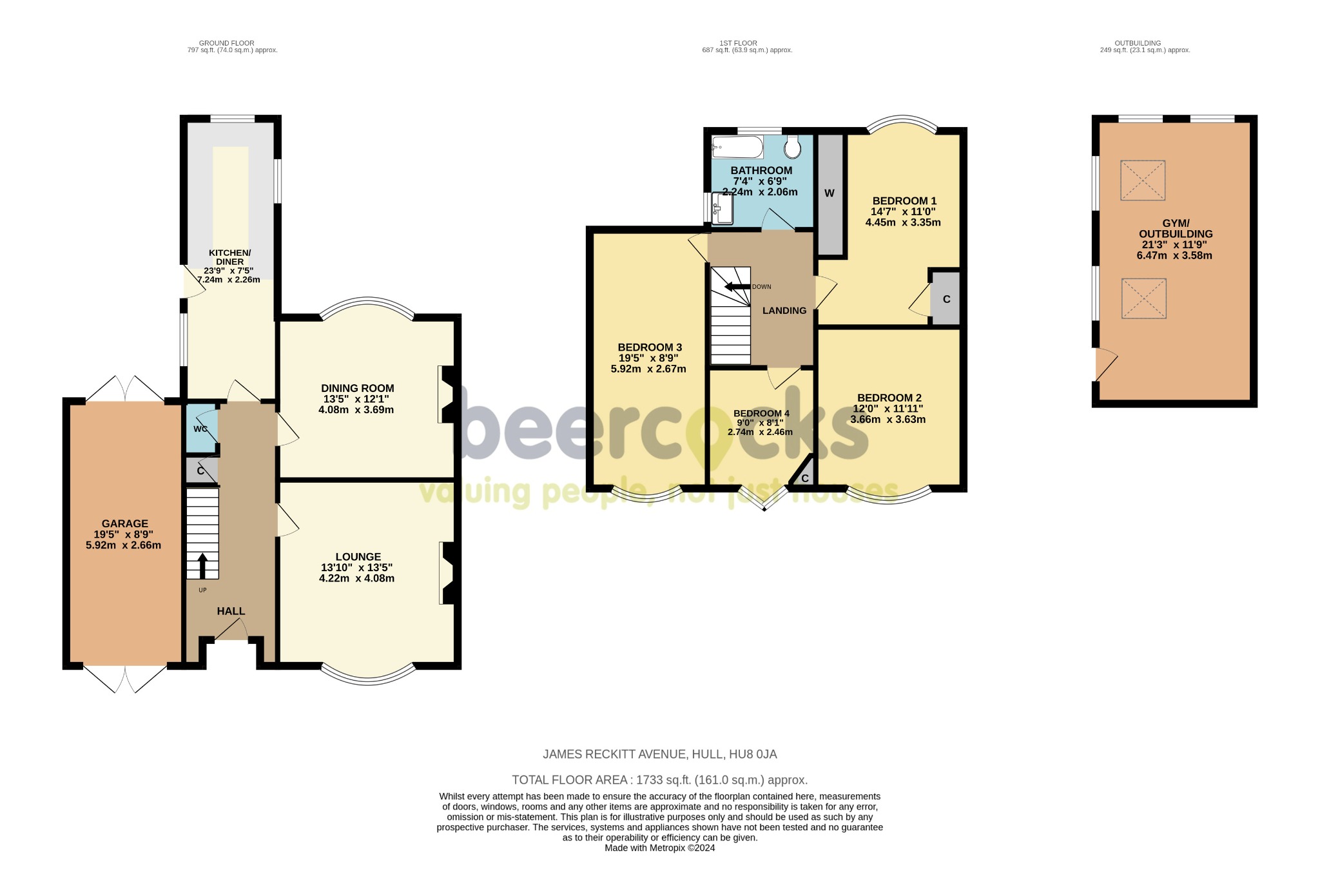4 bed semi-detached house for sale in James Reckitt Avenue, Hull - Property Floorplan