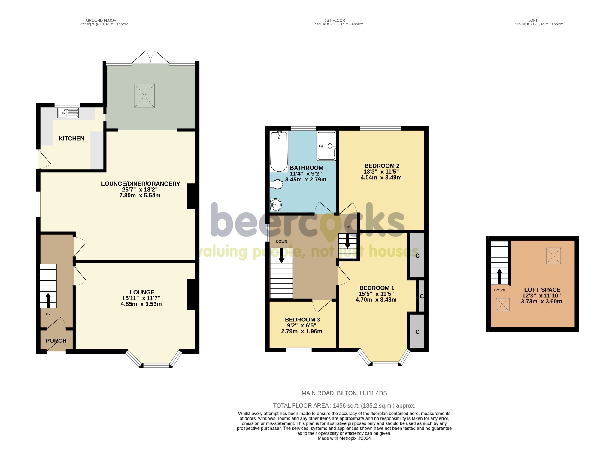 3 bed semi-detached house for sale in Main Road, Hull - Property Floorplan