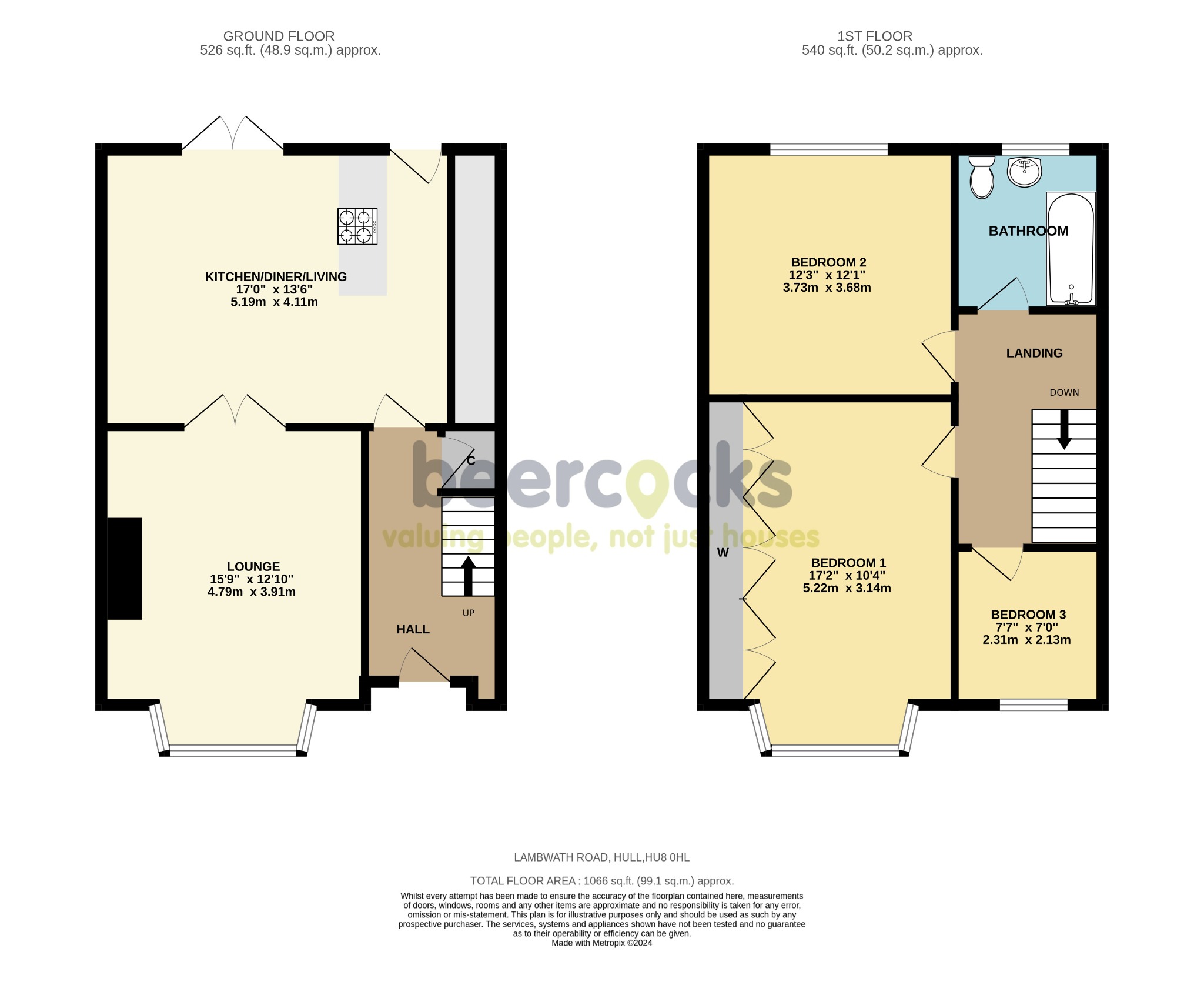 3 bed semi-detached house for sale in Lambwath Road, Hull - Property Floorplan