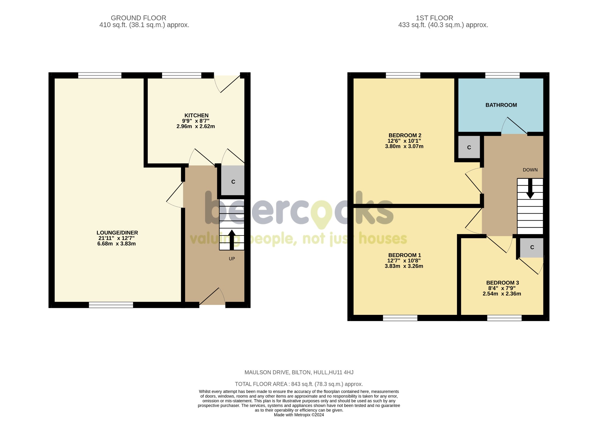 3 bed semi-detached house for sale in Maulson Drive, Hull - Property Floorplan