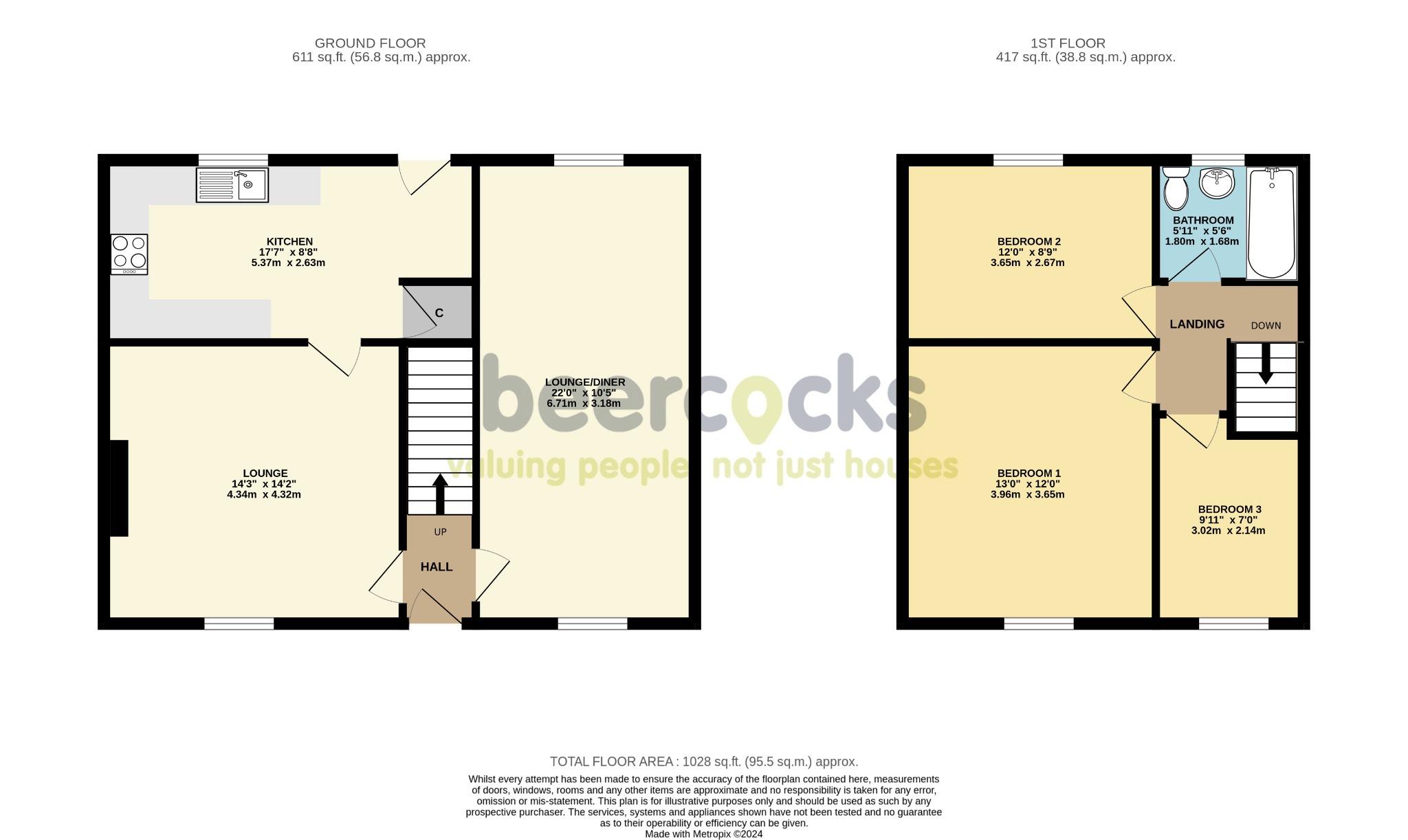 3 bed end of terrace house for sale in James Reckitt Avenue, Hull - Property Floorplan