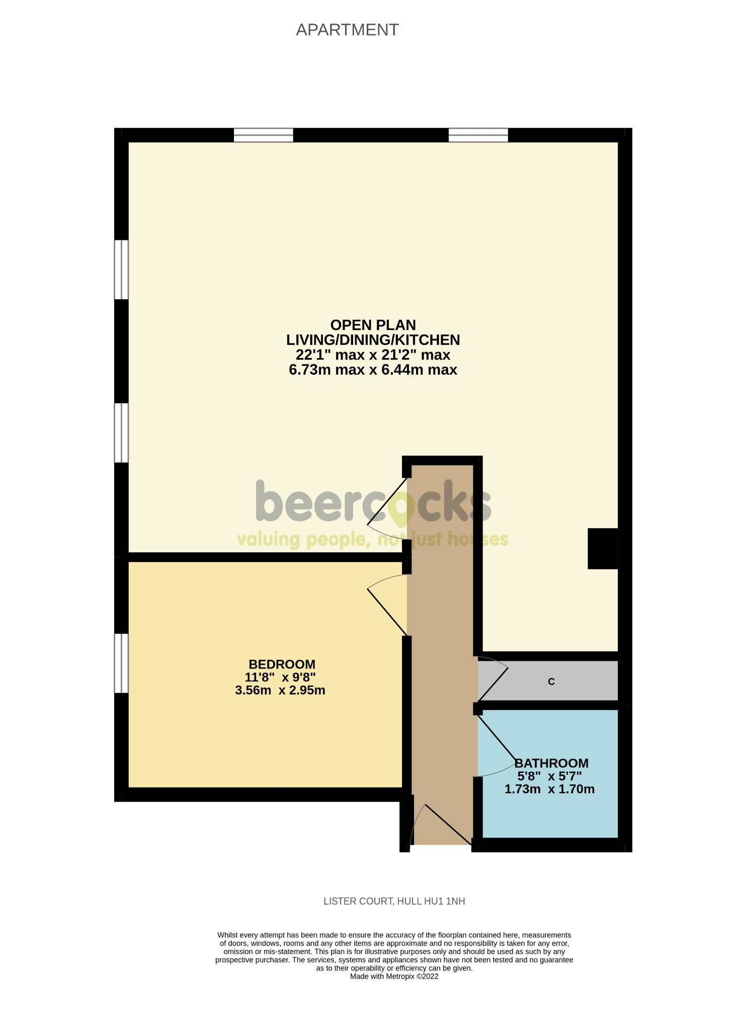 1 bed flat for sale in High Street, Hull - Property Floorplan