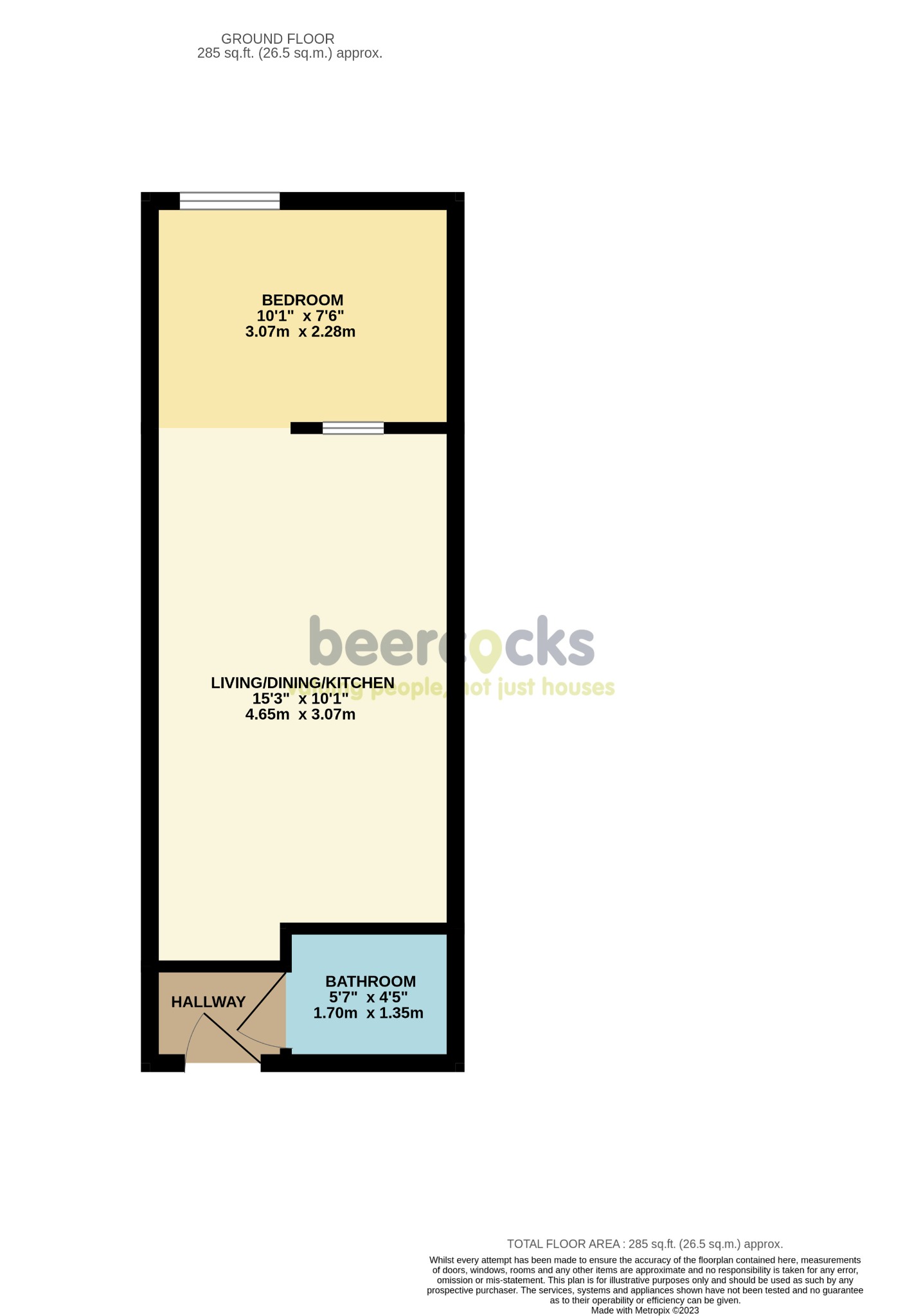 1 bed flat for sale in Anlaby Road, Hull - Property Floorplan