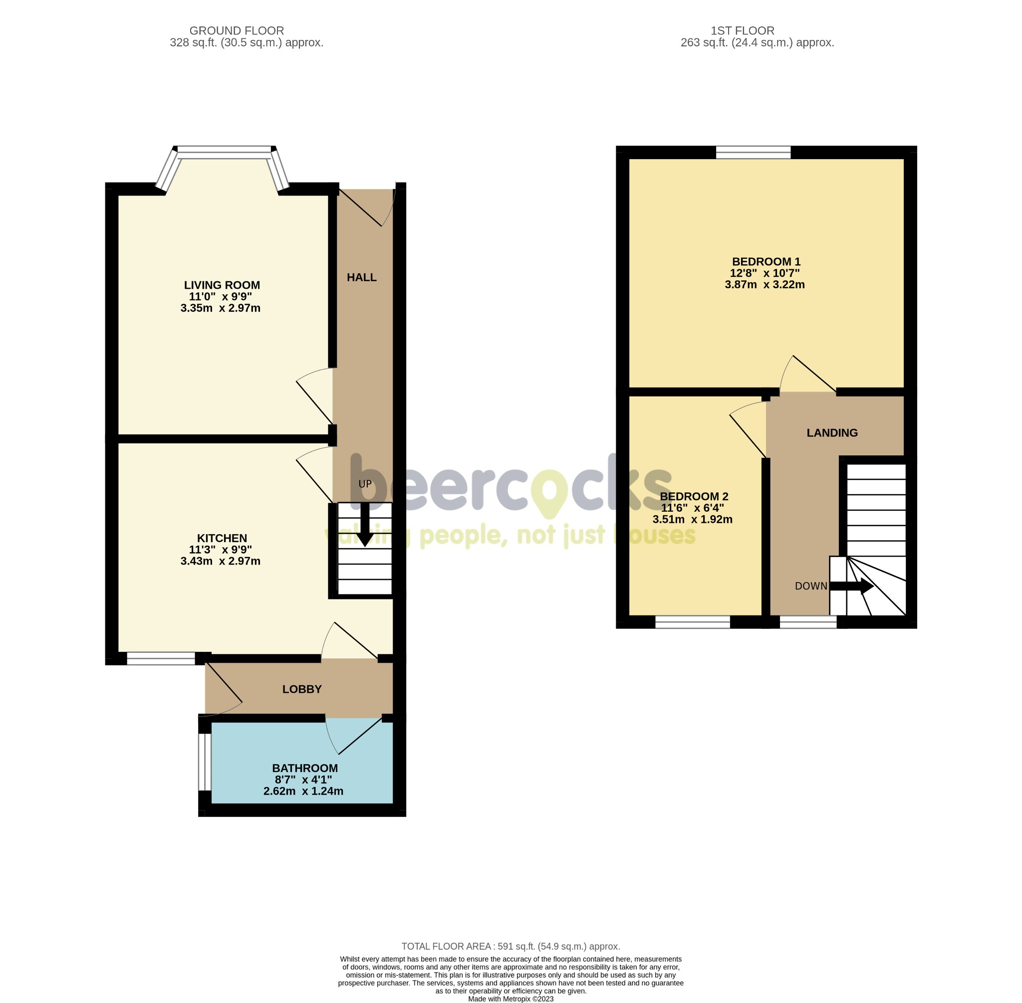 2 bed terraced house for sale in Redbourne Street, Hull - Property Floorplan