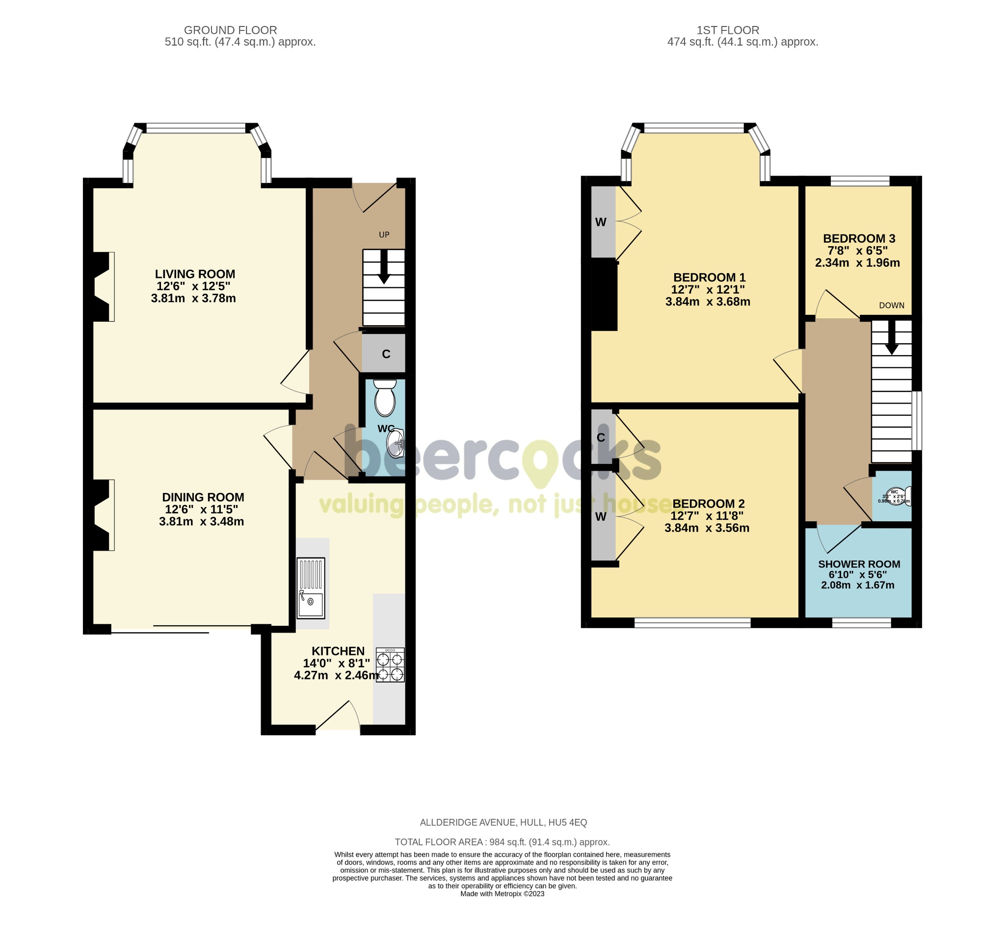 3 bed semi-detached house for sale in Allderidge Avenue, Hull - Property Floorplan