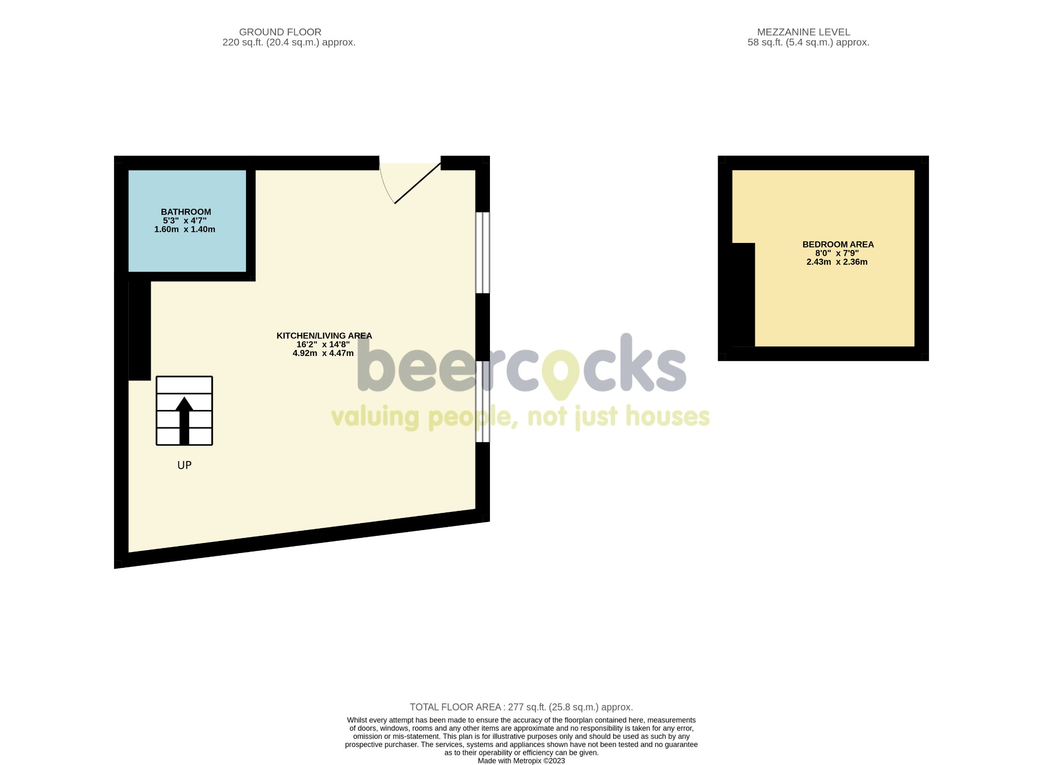1 bed studio flat for sale in Exchange Court, Hull - Property Floorplan