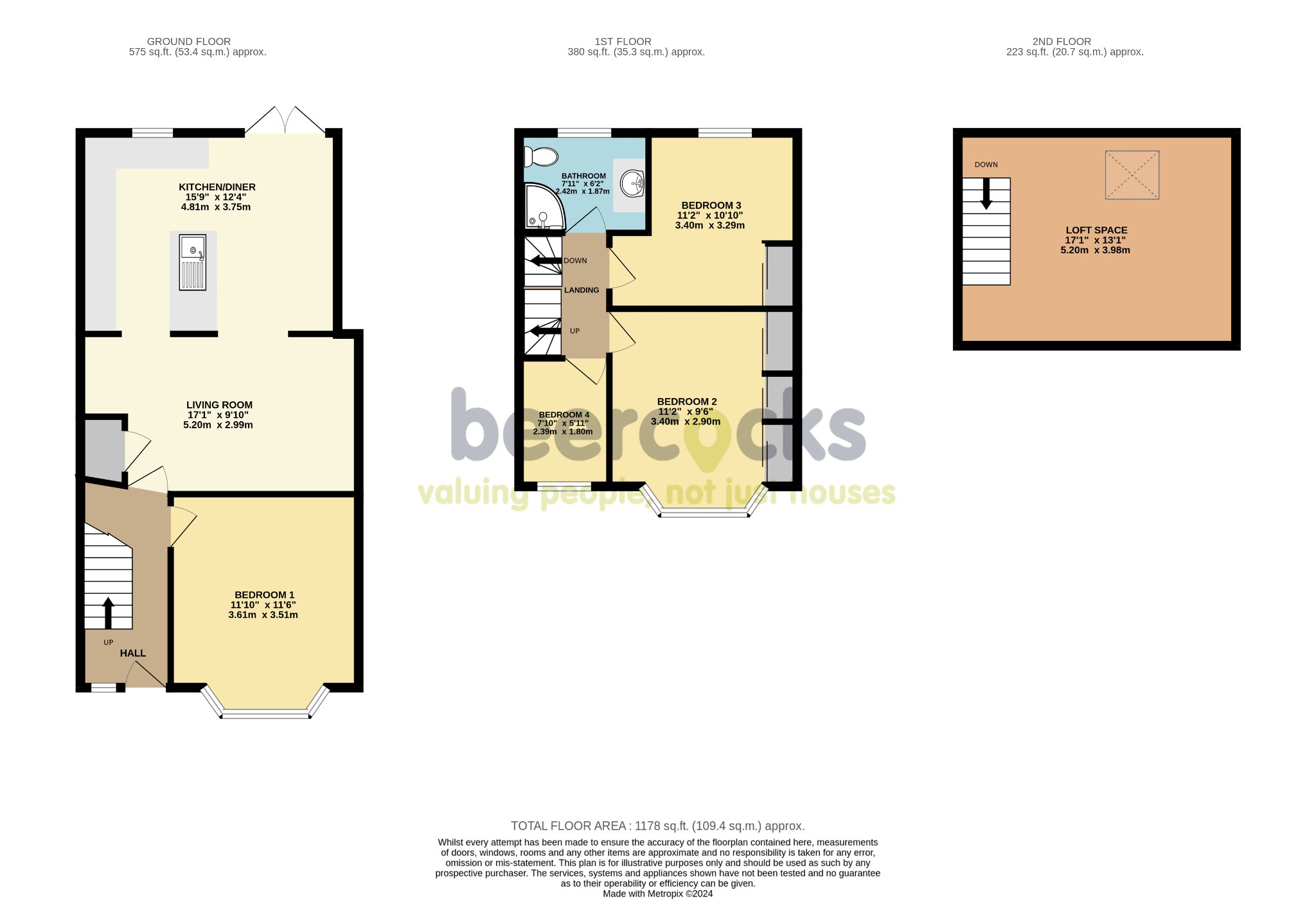 4 bed terraced house for sale in Cardigan Road, Hull - Property Floorplan