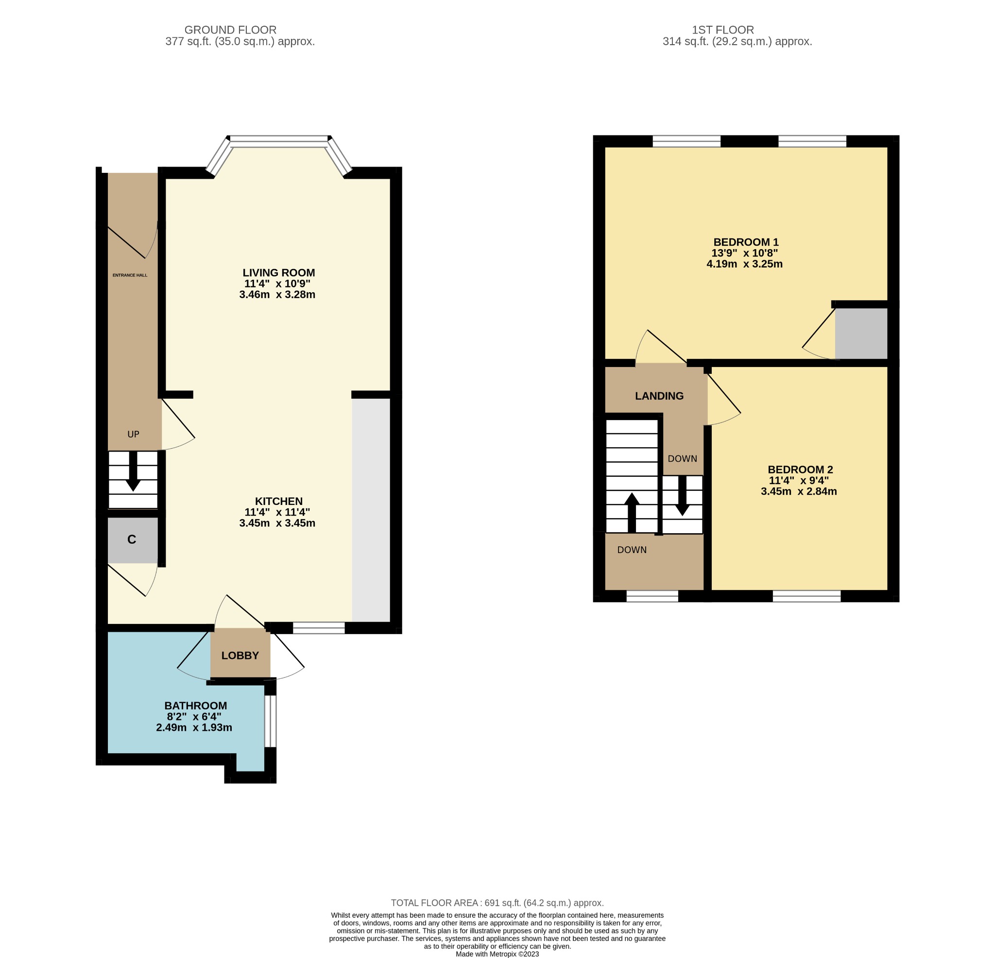 2 bed end of terrace house for sale in Carrington Street, Hull - Property Floorplan