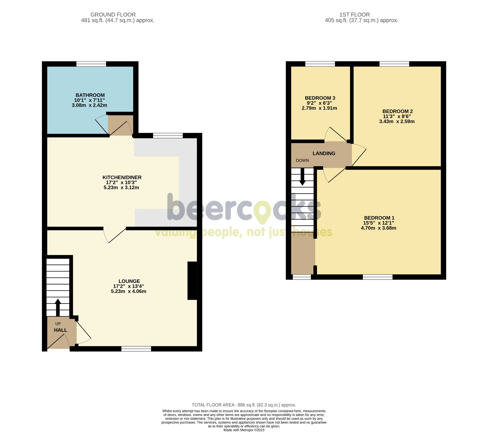 3 bed terraced house for sale in Welwyn Park Road, Hull - Property Floorplan