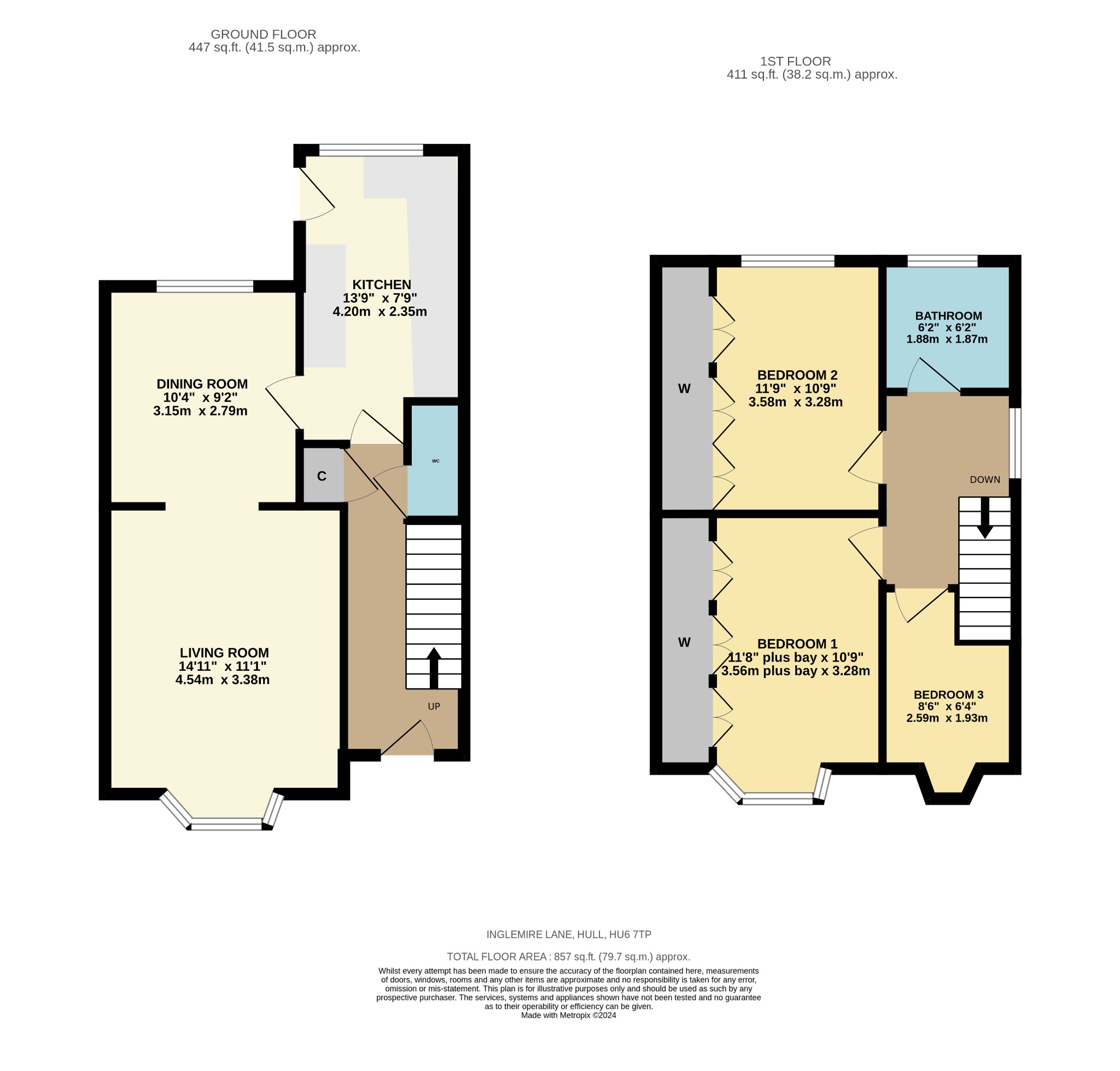 3 bed semi-detached house for sale in Inglemire Lane, Hull - Property Floorplan