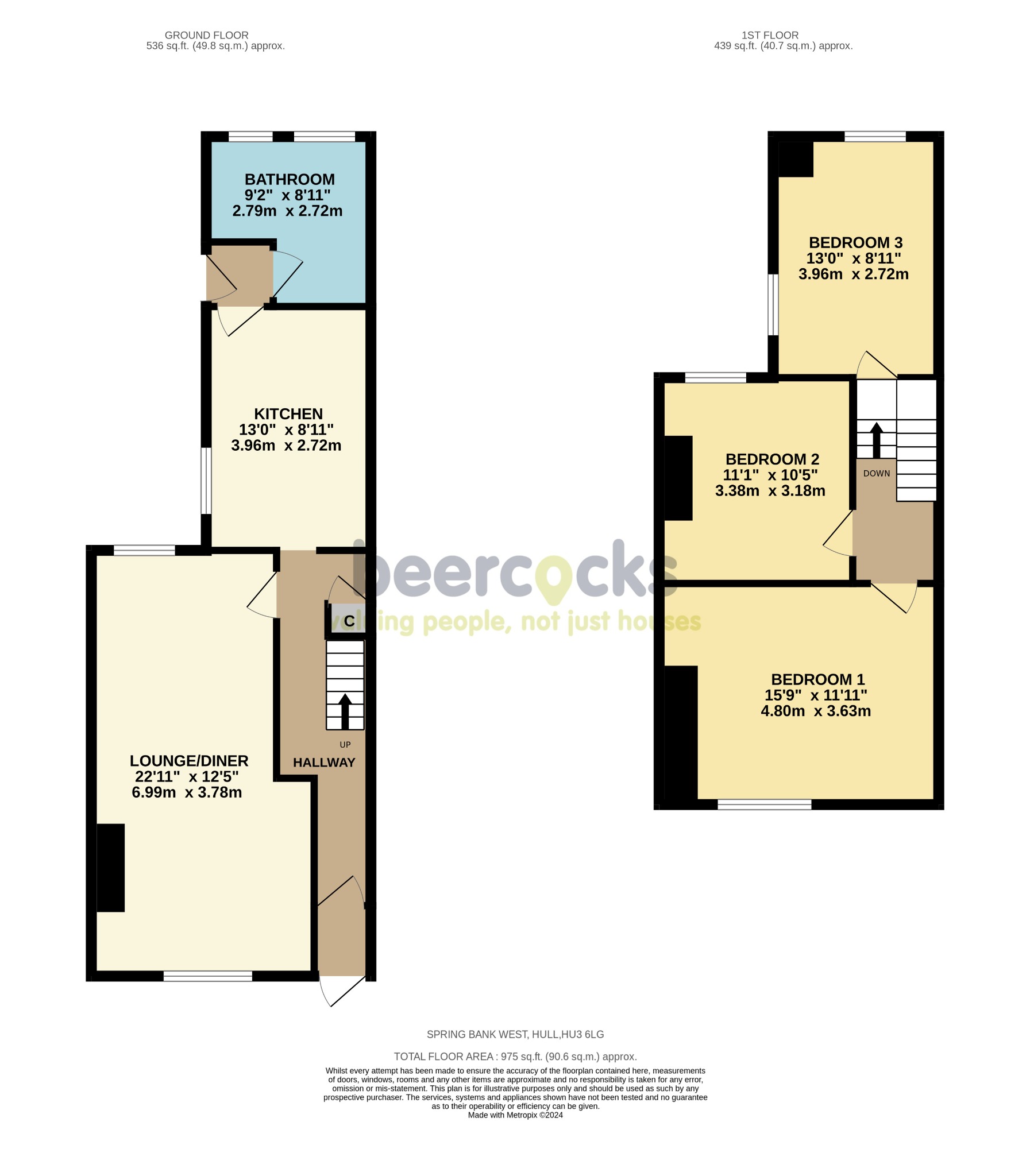 3 bed semi-detached house for sale in Spring Bank West, Hull - Property Floorplan