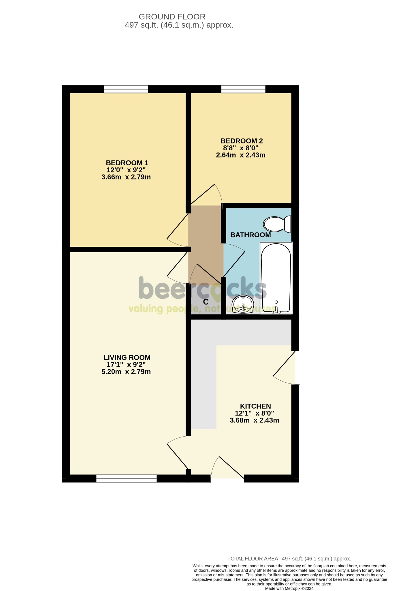 2 bed bungalow for sale in Greylees Avenue, Hull - Property Floorplan