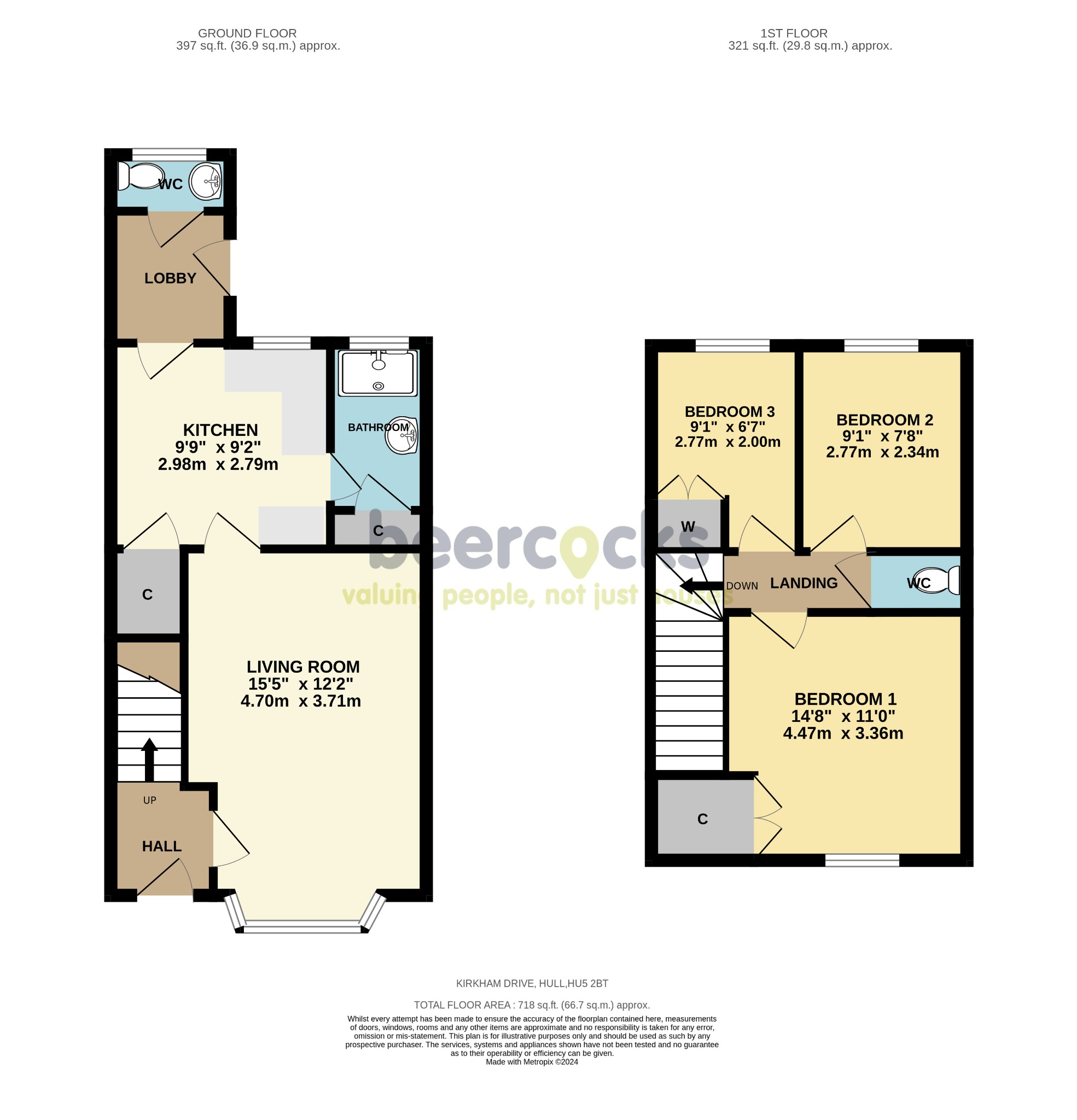 3 bed end of terrace house for sale in Kirkham Drive, Hull - Property Floorplan