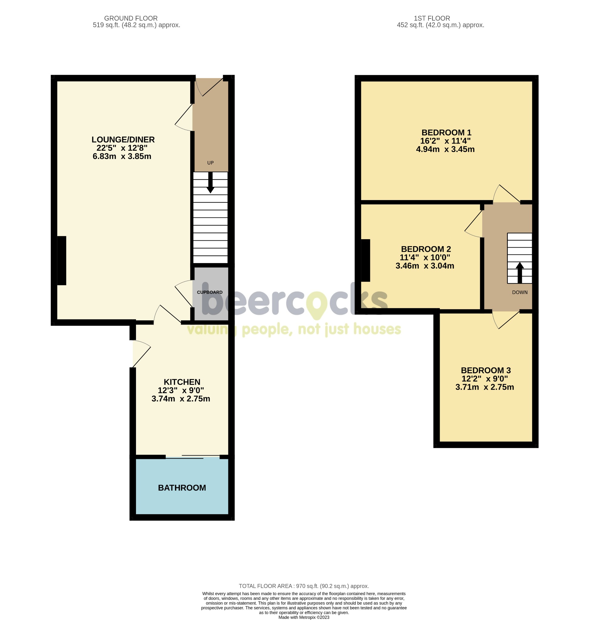 3 bed end of terrace house for sale in South View, Hull - Property Floorplan