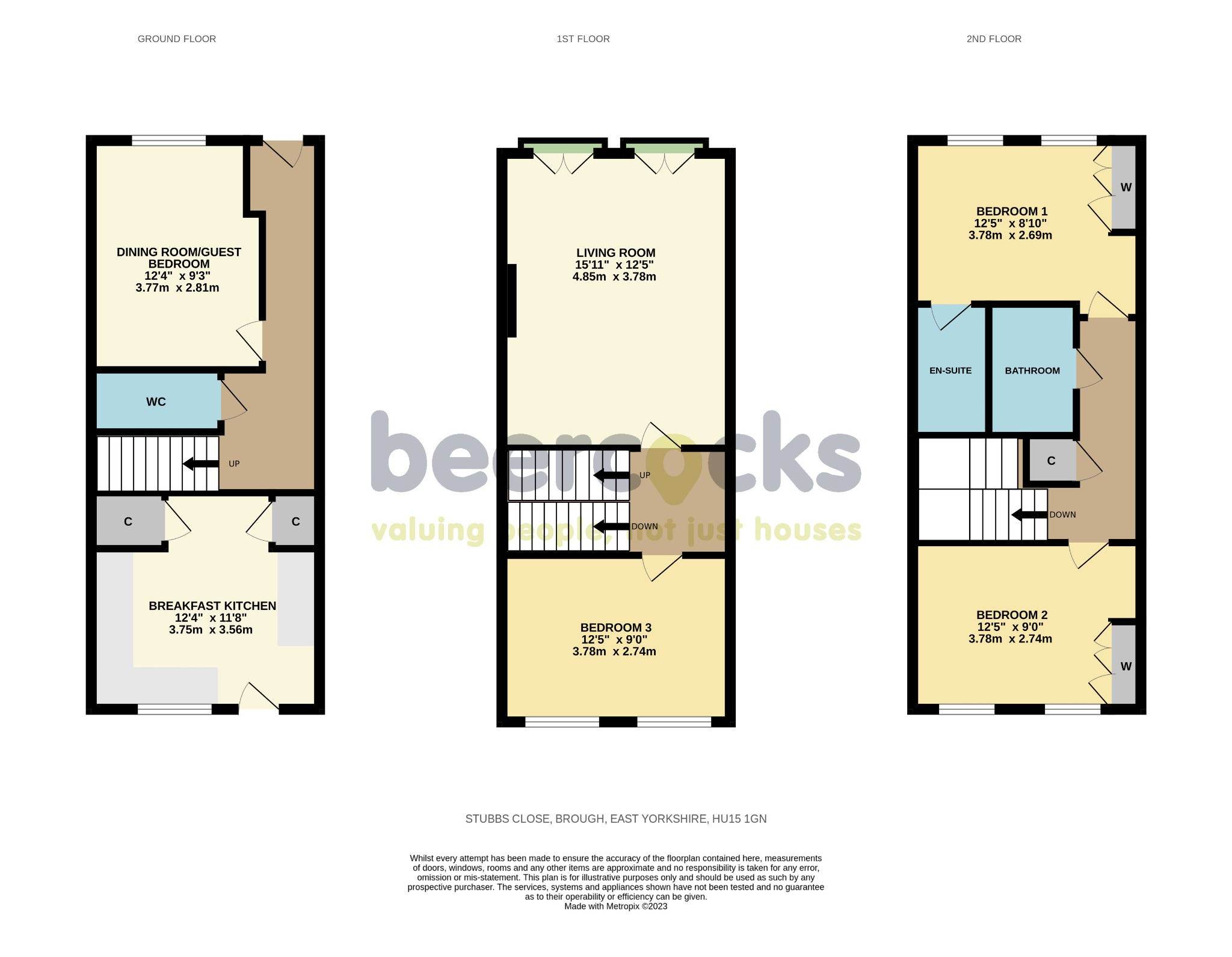 3 bed semi-detached house for sale in Stubbs Close, Brough - Property Floorplan