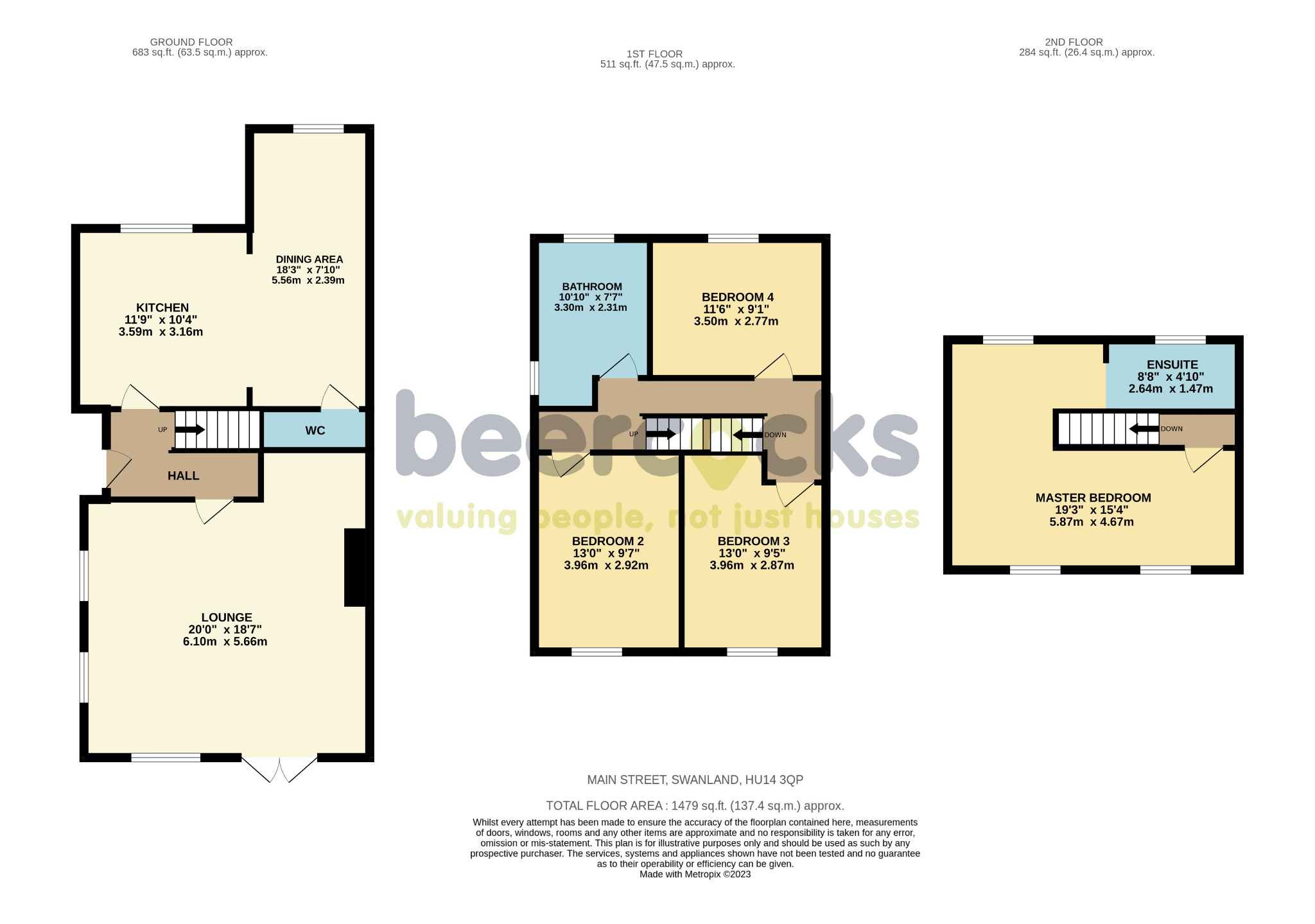 4 bed semi-detached house for sale in Main Street, North Ferriby - Property Floorplan