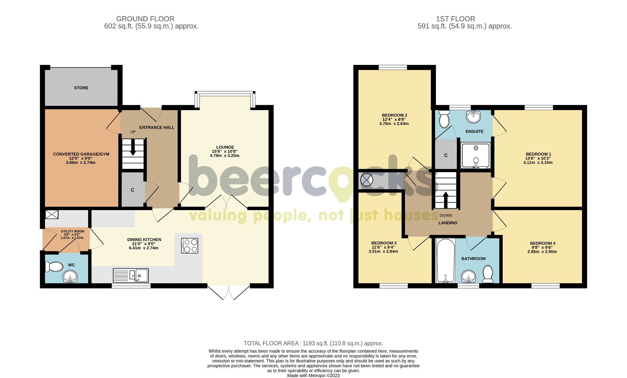 4 bed detached house for sale in Bells Fold, Brough - Property Floorplan