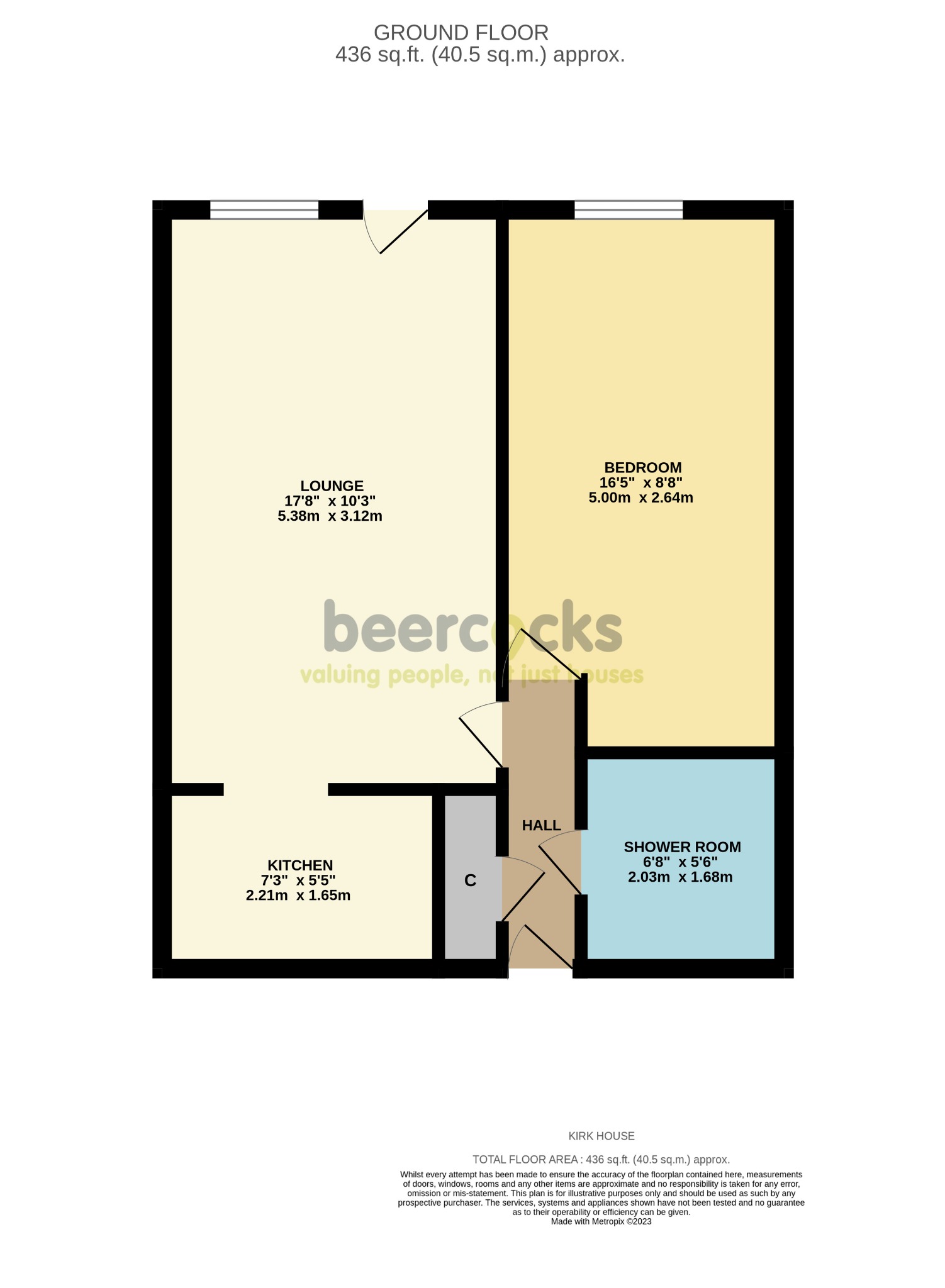 1 bed ground floor flat for sale in Pryme Street, Hull - Property Floorplan