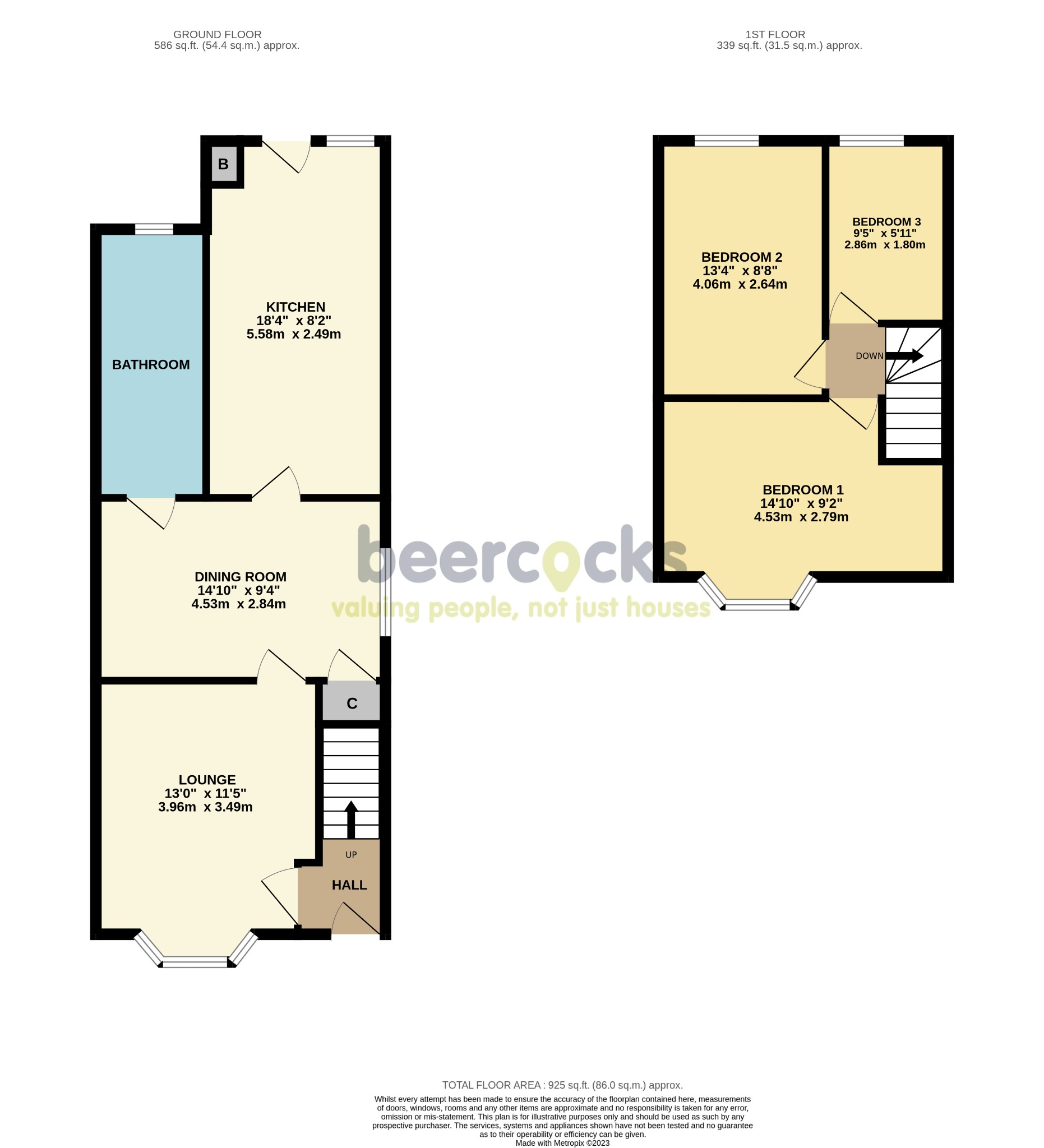 3 bed end of terrace house for sale in The Paddock, Hull - Property Floorplan