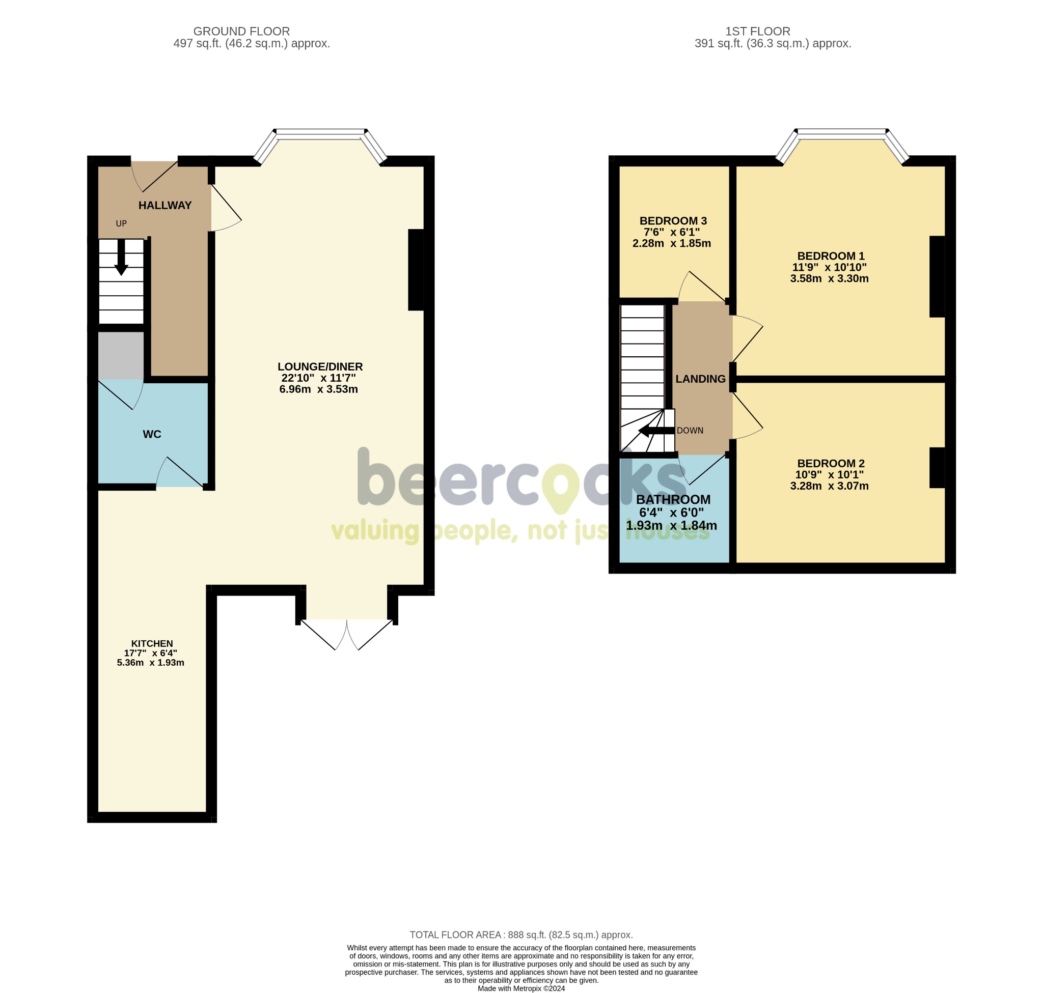 3 bed end of terrace house for sale in Oaklands Drive, Hessle - Property Floorplan