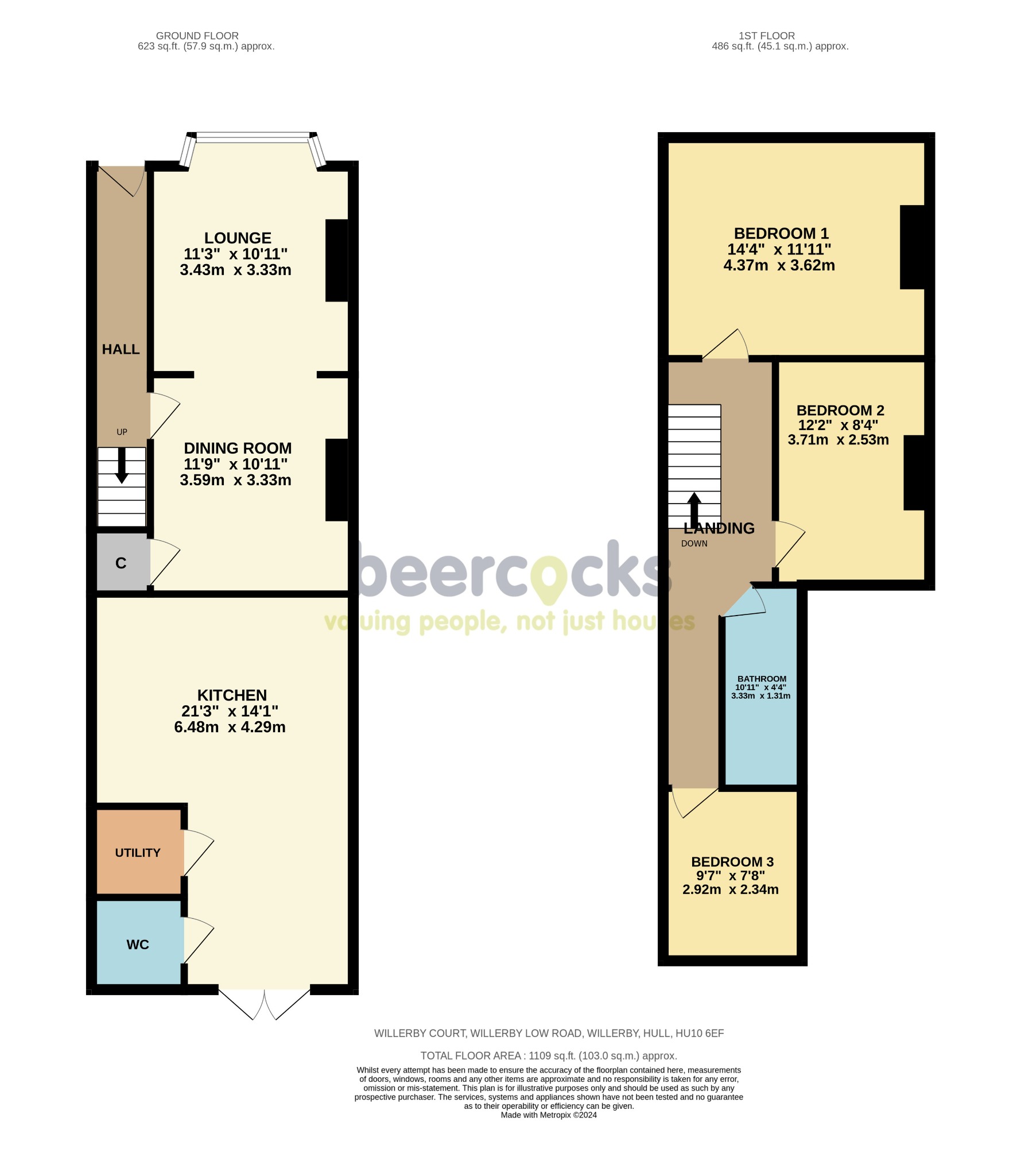 3 bed terraced house for sale, Hull - Property Floorplan