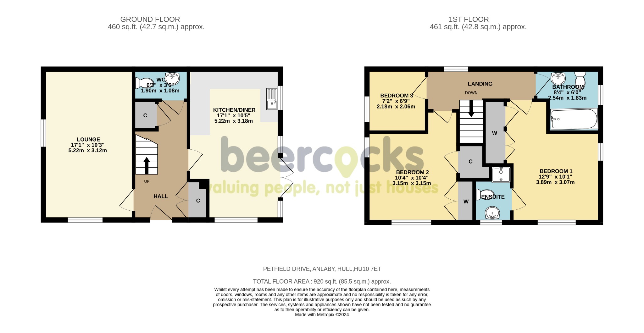 3 bed semi-detached house for sale in Petfield Drive, Hull - Property Floorplan